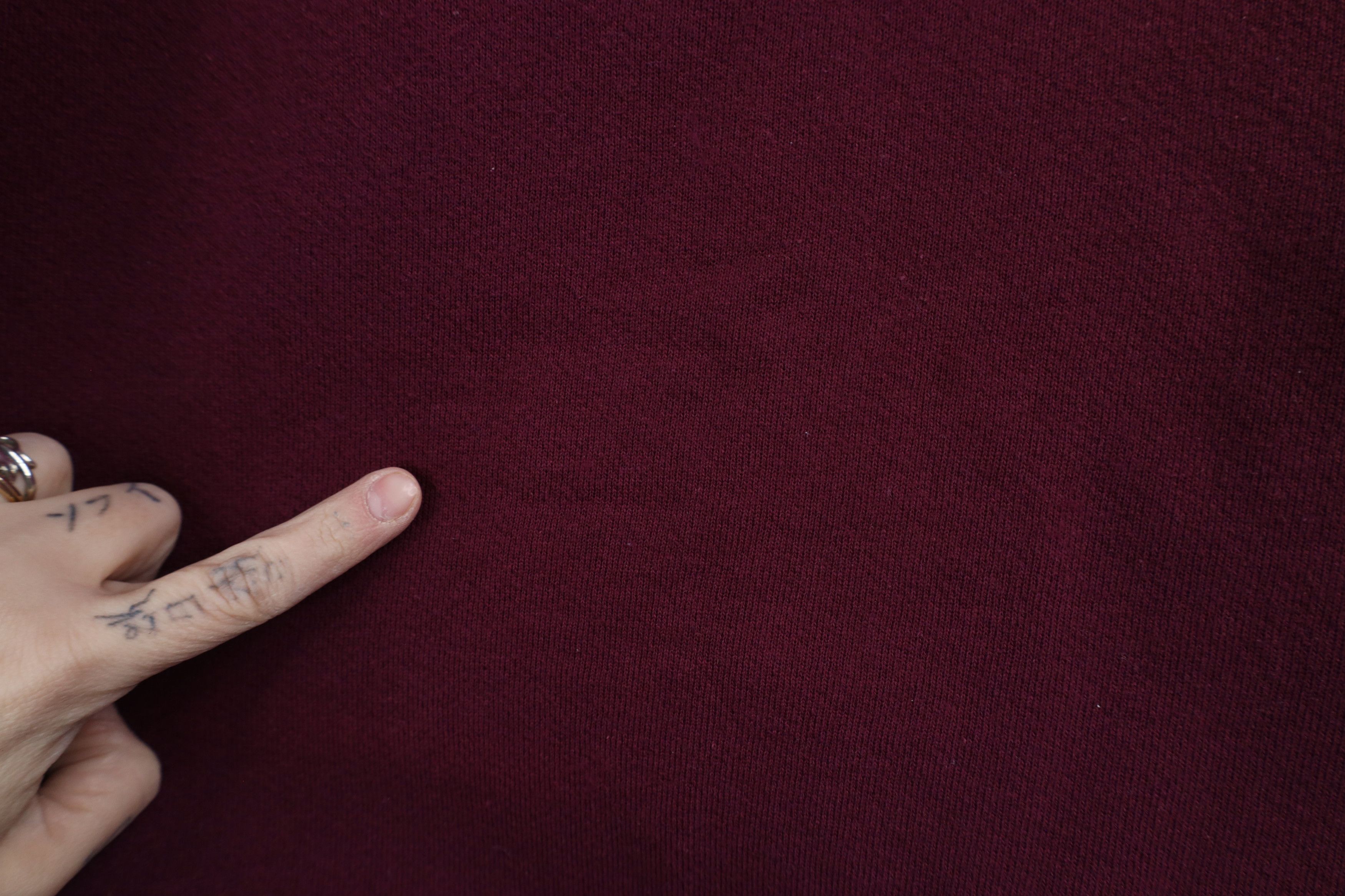 Vintage Vintage 90s Streetwear Blank Crewneck Sweatshirt Burgundy Size US L / EU 52-54 / 3 - 6 Thumbnail