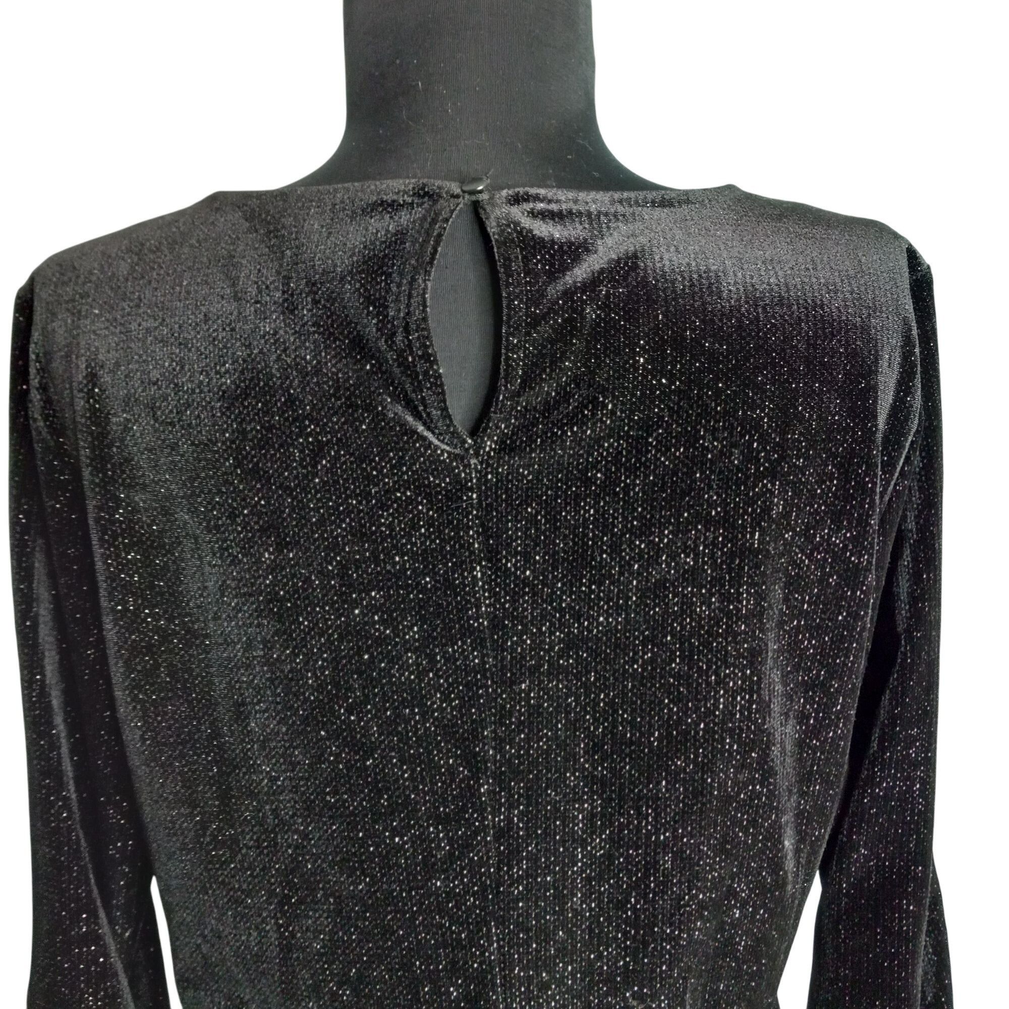 Vince Camuto Vince Camuto Size M Dress Black Sparkle Velvet Long Sleeve S Size M / US 6-8 / IT 42-44 - 5 Thumbnail