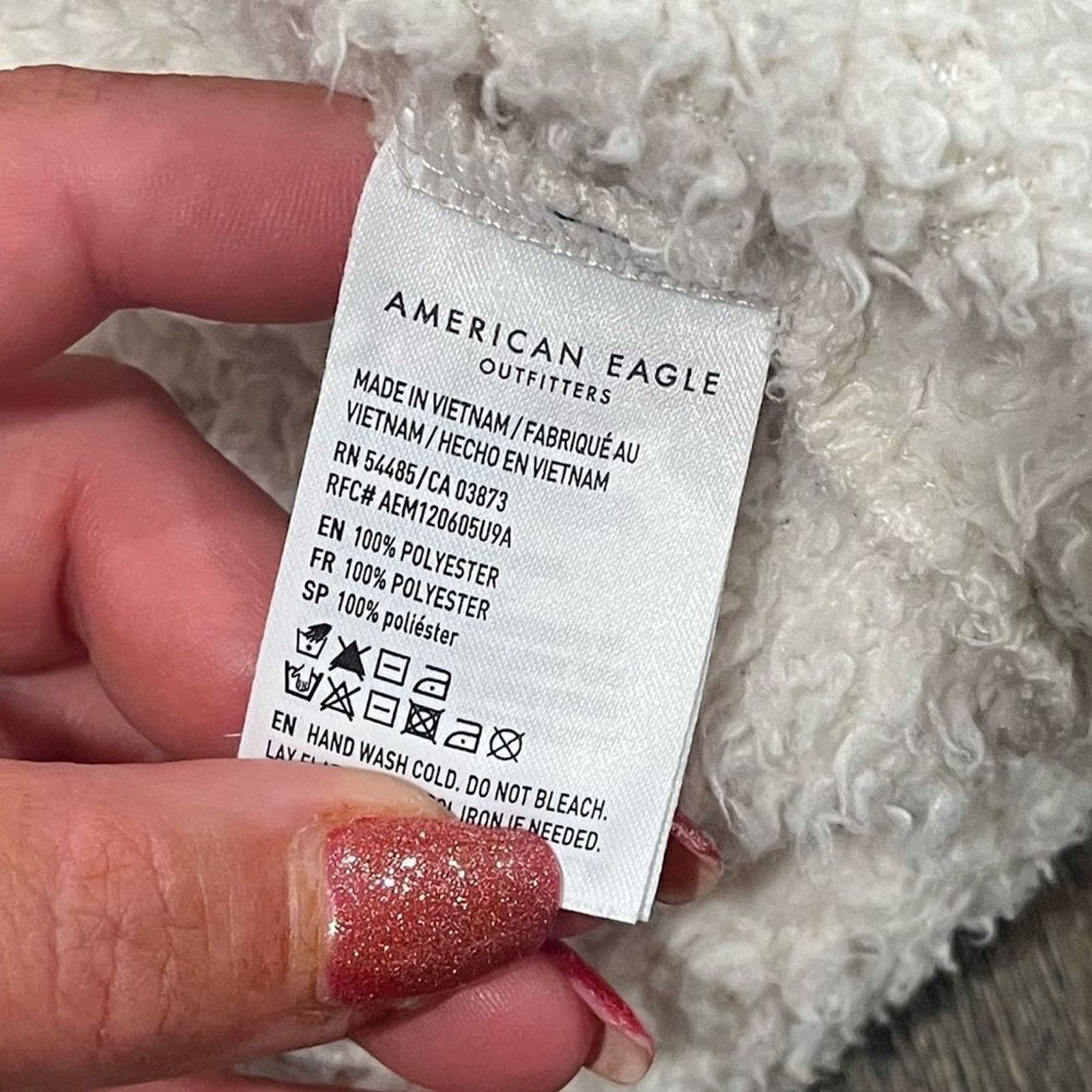 American Eagle Outfitters American Eagle Teddy Sherpa Fleece Hoodie Sweatshirt M Size M / US 6-8 / IT 42-44 - 4 Thumbnail