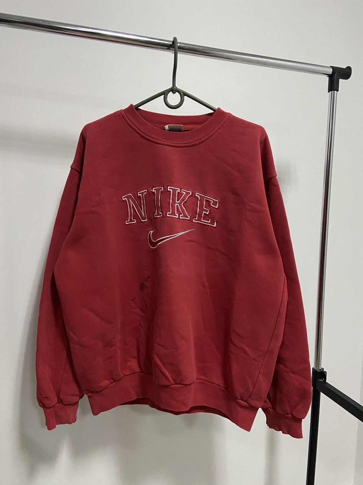 Nike × Vintage Nike Sweatshirt big spell out Logo Vintage 90s skate Size US M / EU 48-50 / 2 - 1 Thumbnail