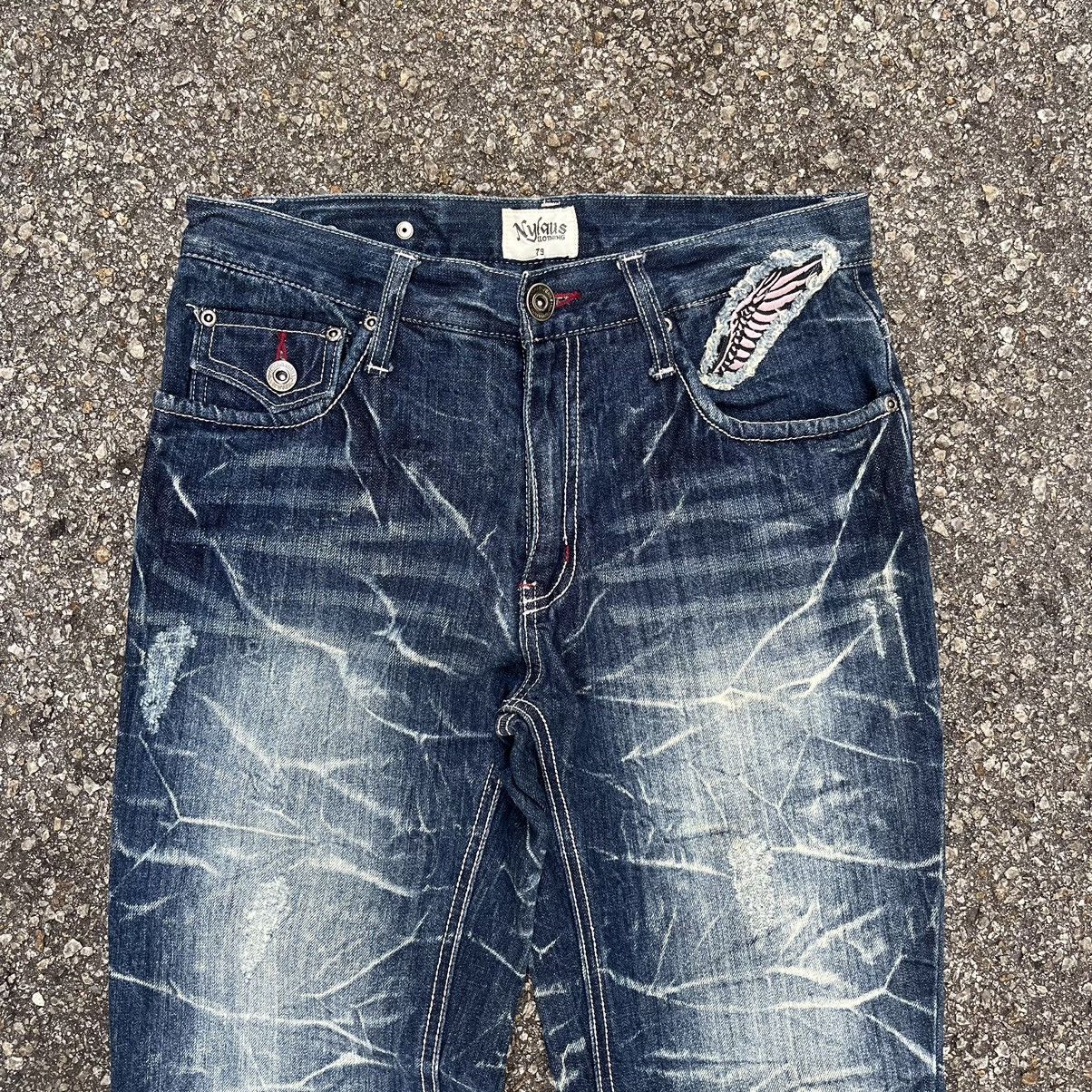 Number (N)ine Flare Jeans Nylaus Japanese Brand Boot Cut Distressed Denim Size US 30 / EU 46 - 7 Thumbnail