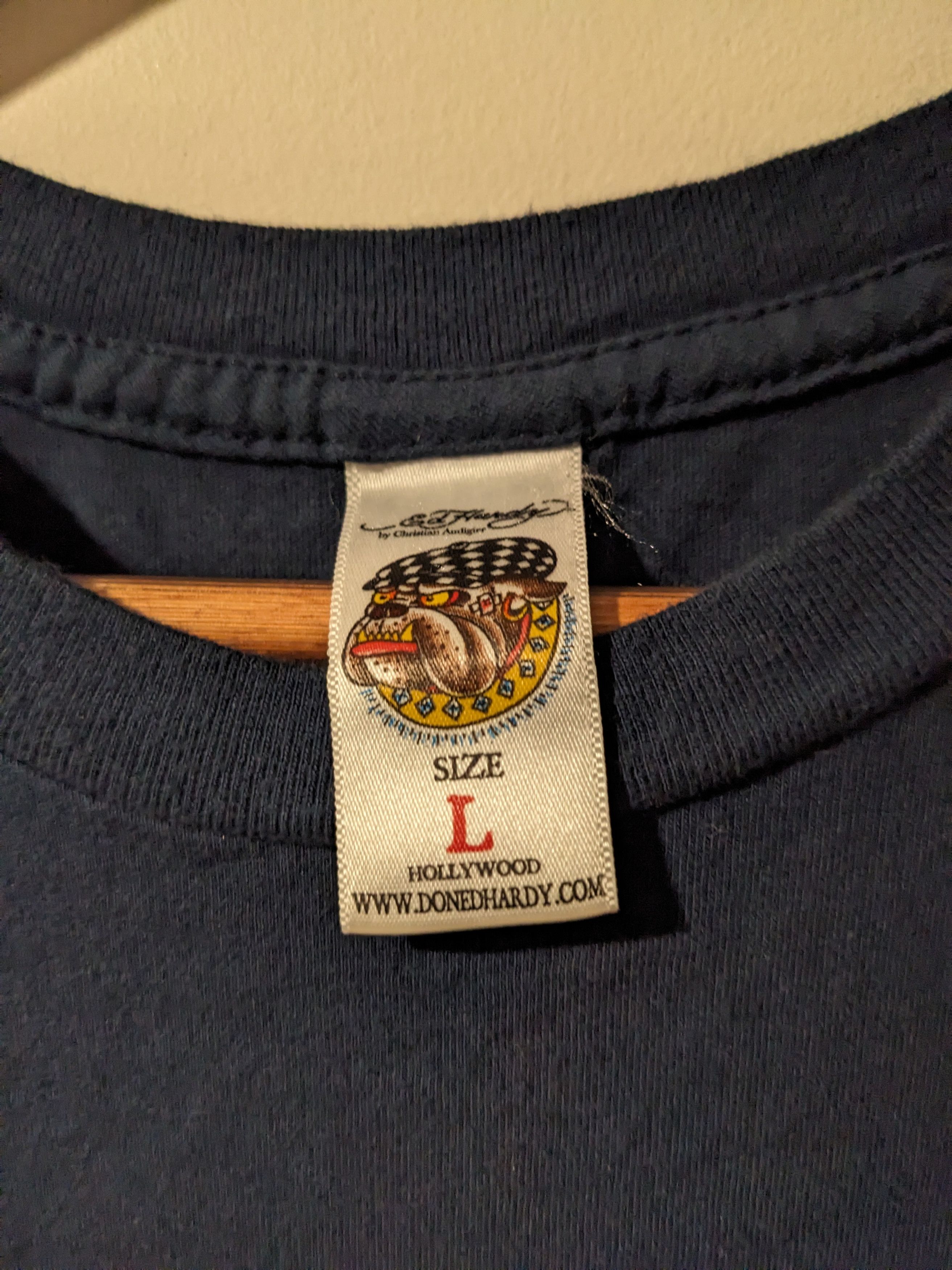 Ed Hardy × Vintage Vintage Y2K Ed Hardy Tattoo Eagle Blue Large T-Shirt Size US L / EU 52-54 / 3 - 3 Thumbnail