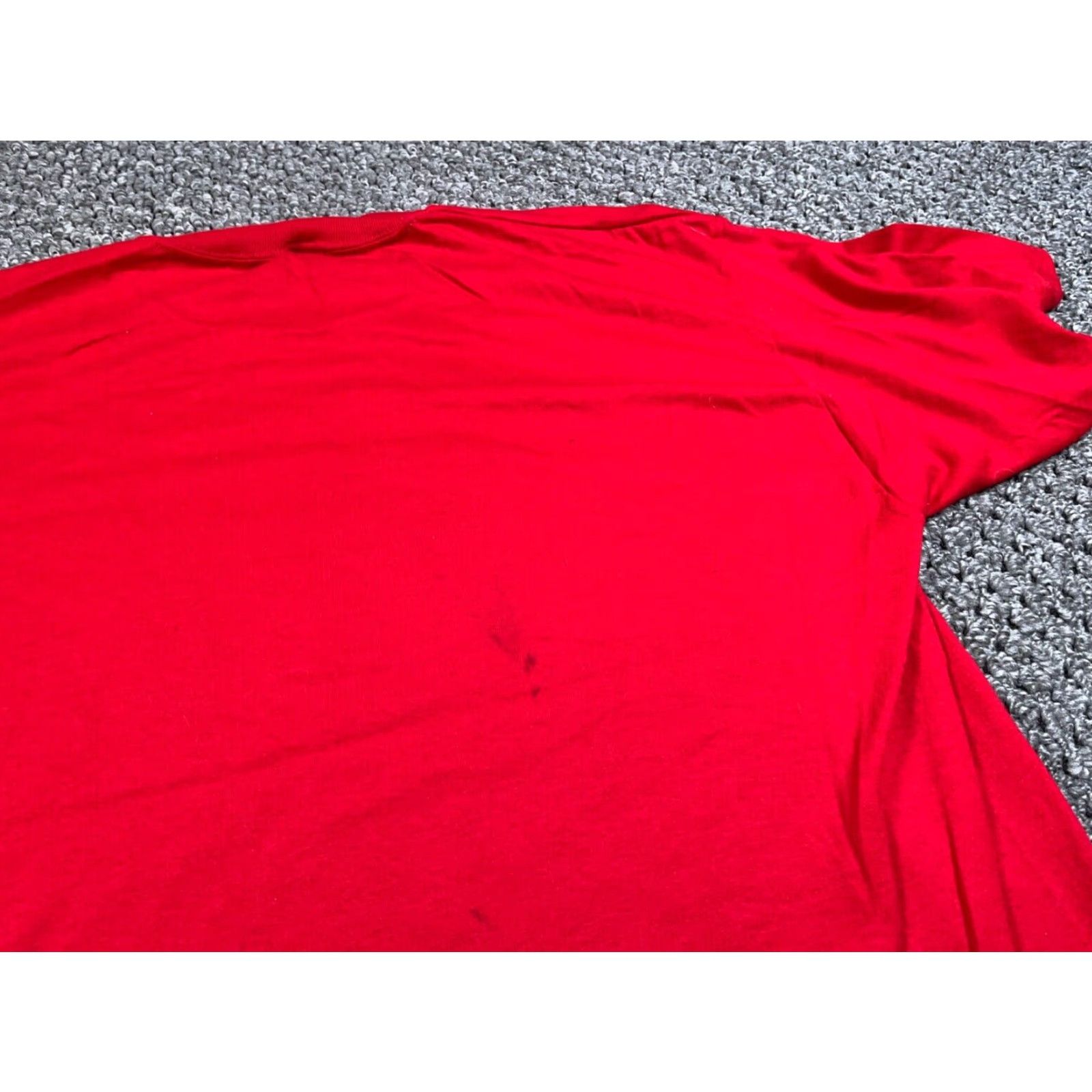 Jerzees VTG 90s Jerzees Blank T-Shirt Adult 2X Red Solid 50-50 Made in USA Men Shirt Old School 90s Mens Size US XXL / EU 58 / 5 - 6 Thumbnail