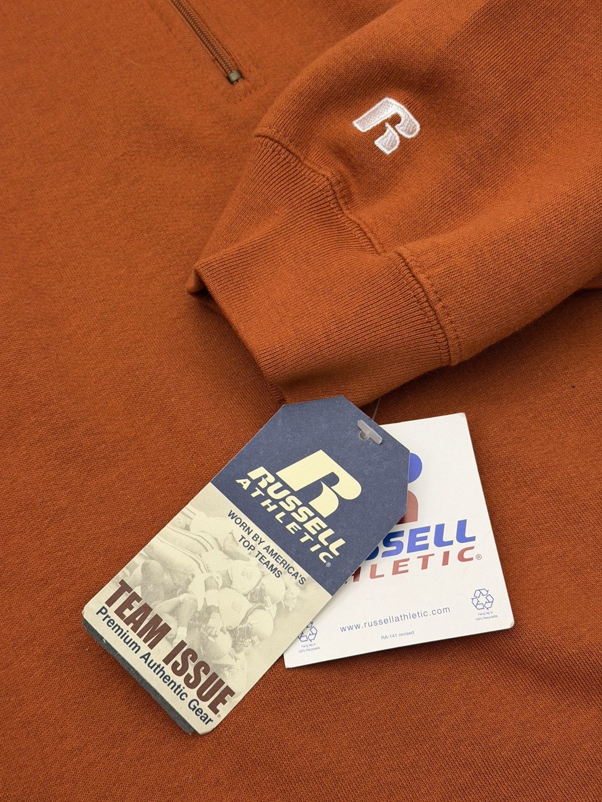 Russell Athletic Vintage Texas Longhorns 1/4 Zip Russell Athletic TeamIssue L Size US L / EU 52-54 / 3 - 6 Thumbnail