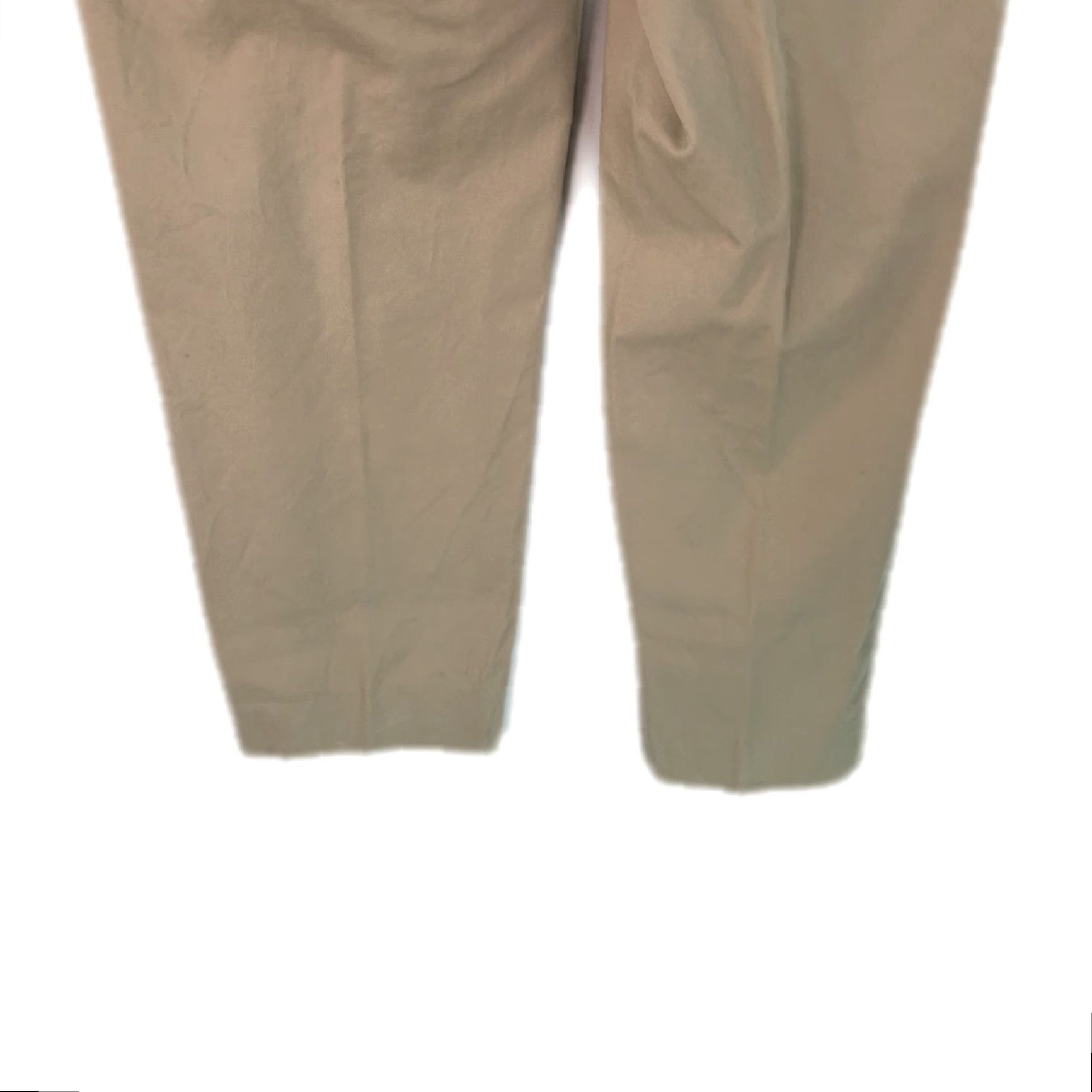 Vintage Lincs David Chu Mens Dress Pants Beige Flat Front Pleated 36X32 Size US 36 / EU 52 - 4 Thumbnail