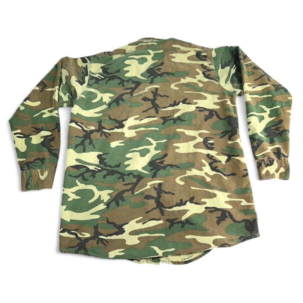 Vintage VINTAGE Arctic Camouflage Shirt Adult LARGE Green Brown Woodland Flannel 80s Button-Up Long Sleeve Mens Size US L / EU 52-54 / 3 - 3 Thumbnail