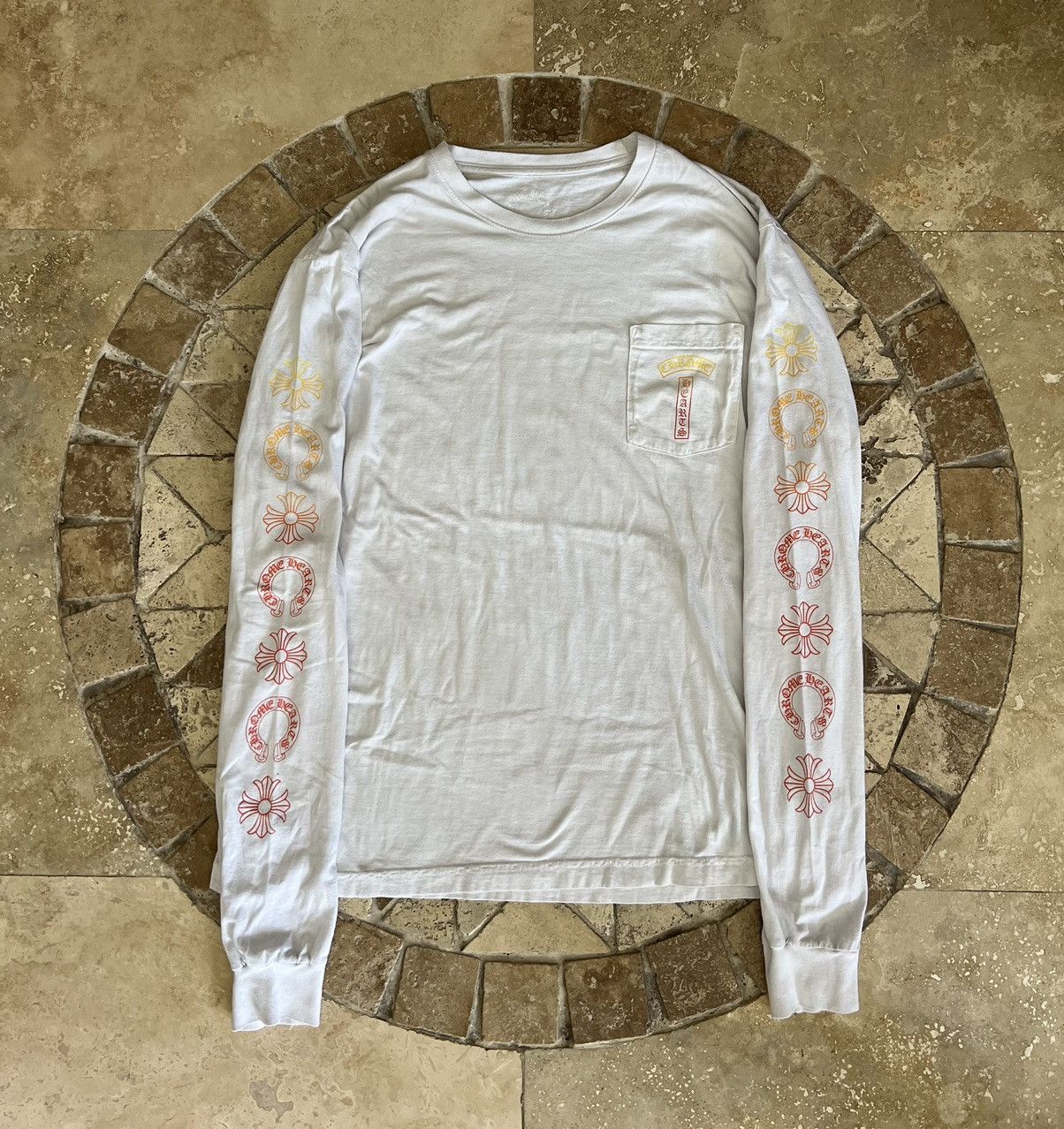 image of Chrome Hearts Gradient Long Sleeve in White, Men's (Size XL)