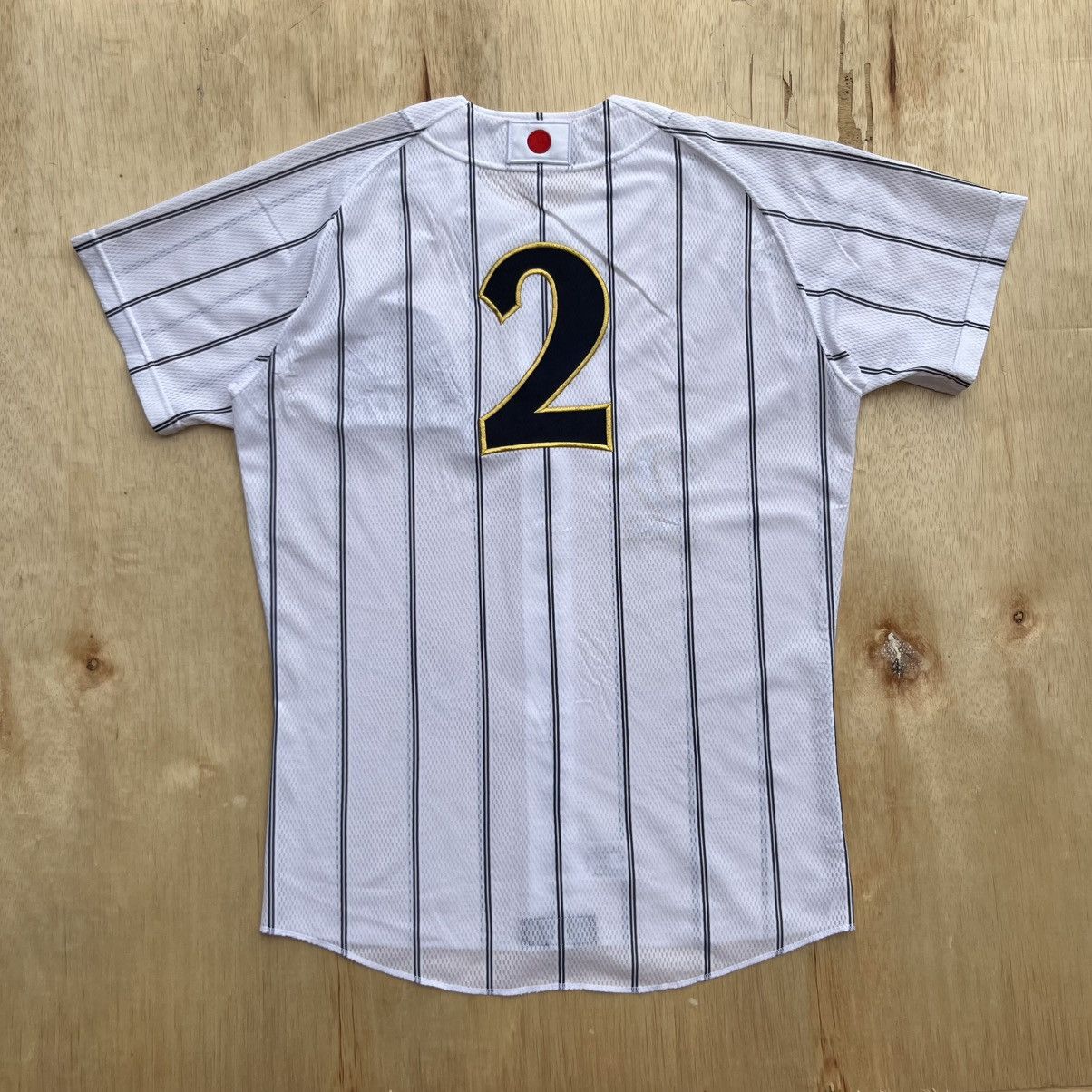 Mizuno BASEBALL JAPAN NATIONAL TEAM MATCH WORN PLAYER ISSUE JERSEY Size US L / EU 52-54 / 3 - 6 Thumbnail