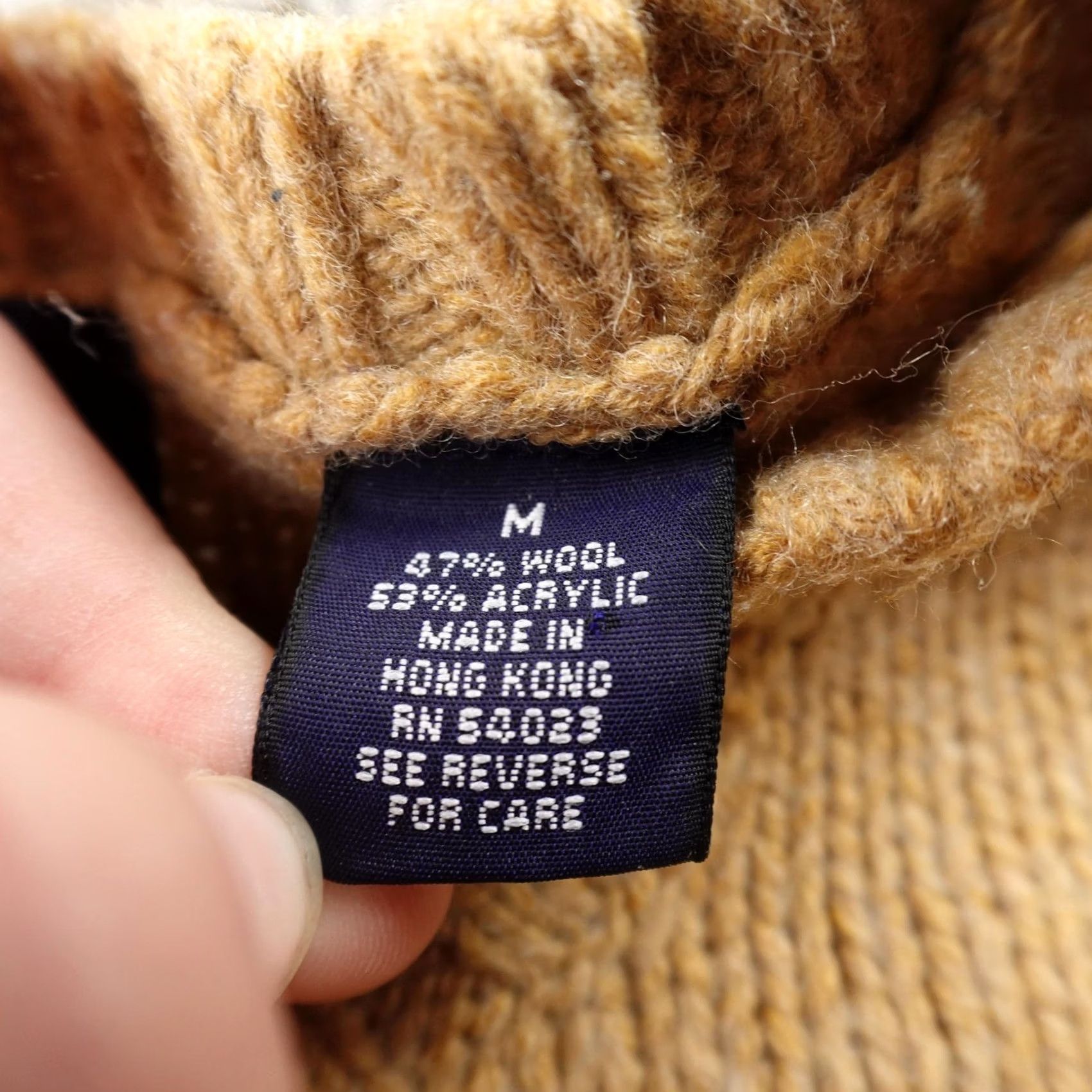 Gap VTG Gap Sweater Womens M Brown Beige Wool Acrylic V-Neck Knit Pullover 90s Y2K Mens? Womens Size M / US 6-8 / IT 42-44 - 4 Thumbnail