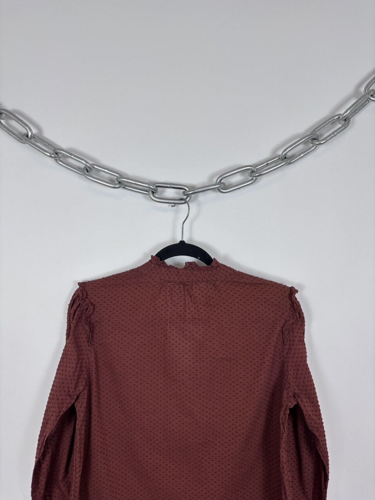 J.Crew J. Crew Women’s Orange Brown V-Neck Popover Blouse Size XS / US 0-2 / IT 36-38 - 14 Thumbnail