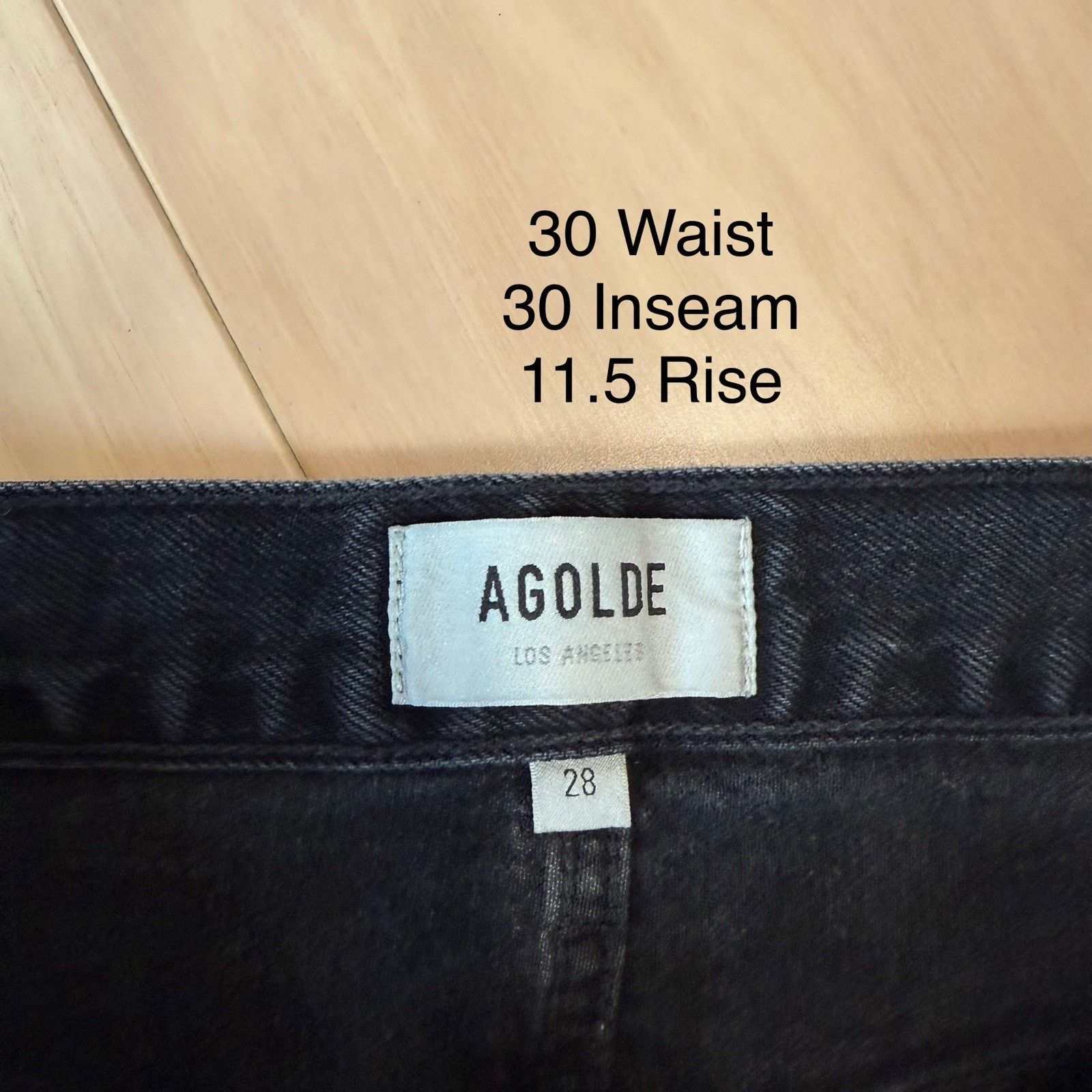 Agolde Agolde Jeans Black 90s Pinch Waist High Rise Straight Glam Size 30" / US 8 / IT 44 - 6 Thumbnail