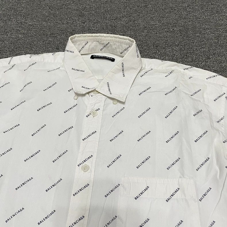 Balenciaga Balenciaga size 38 Bulletproof Logo Shirt Size S / US 4 / IT 40 - 4 Thumbnail