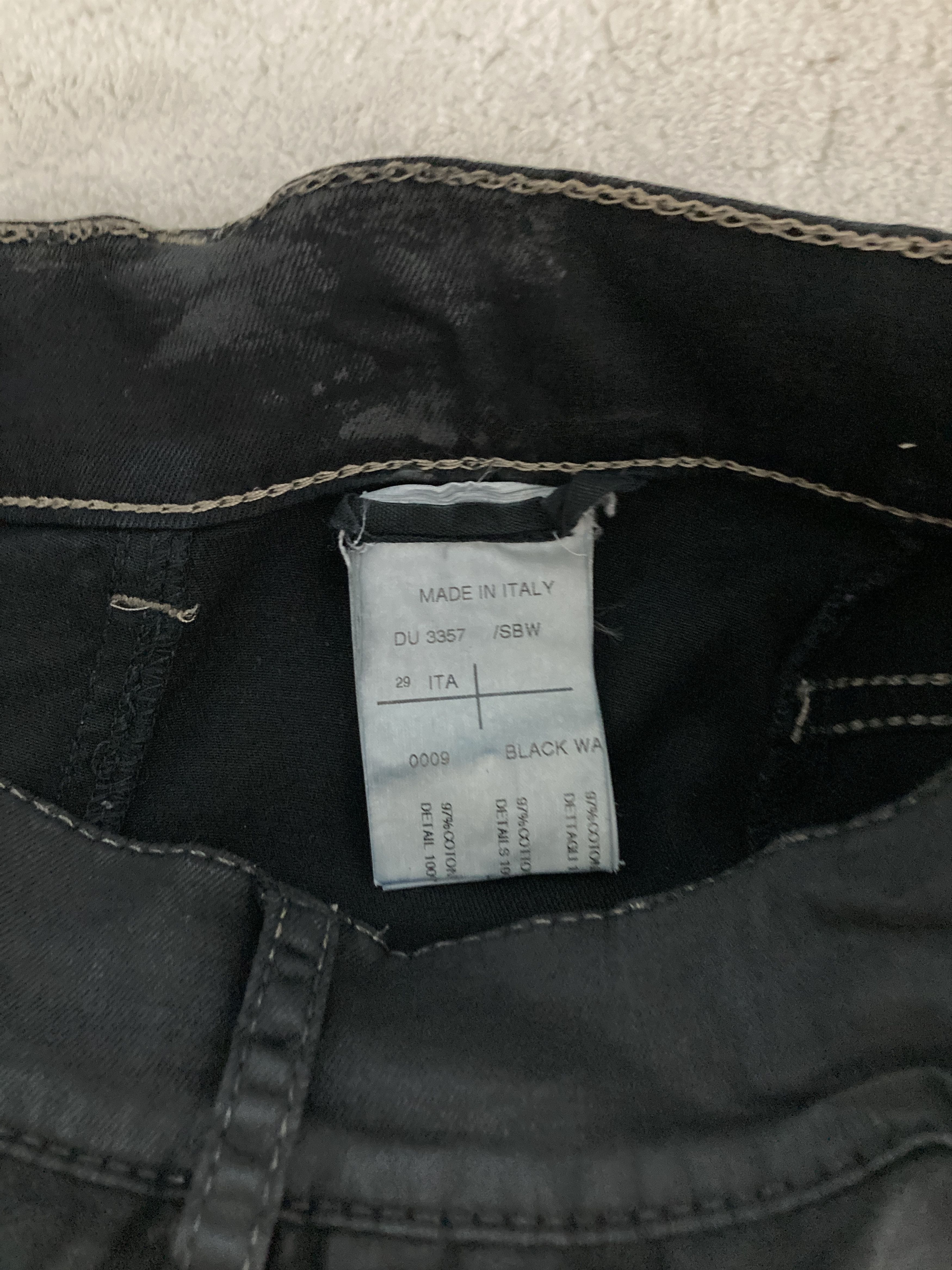 Rick Owens Rick owens OG waxed memphis jeans Size US 29 - 5 Thumbnail