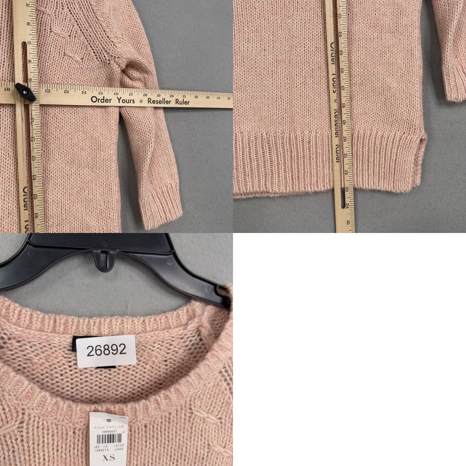 Ann Taylor Ann Taylor Sweater Womens XS Pink Cotton Alpaca Raglan Crew Knit Pullover Size XS / US 0-2 / IT 36-38 - 8 Thumbnail