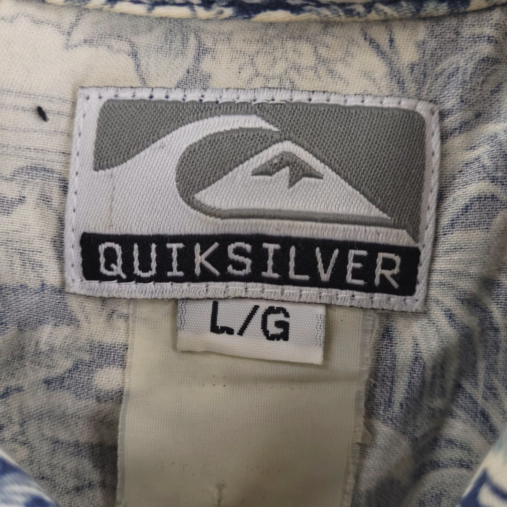 Quiksilver VINTAGE Quiksilver Shirt Mens L Blue Hawaiian Floral Short Sleeve Button-Up Size US L / EU 52-54 / 3 - 3 Thumbnail