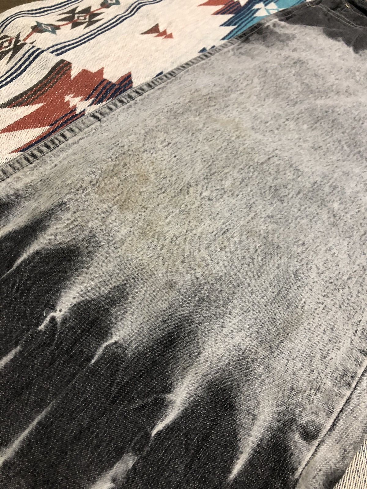 Hypebeast BLEACHED BAGGY ROYAL BLUE Y2K STYLE DENIM Size US 35 - 6 Thumbnail
