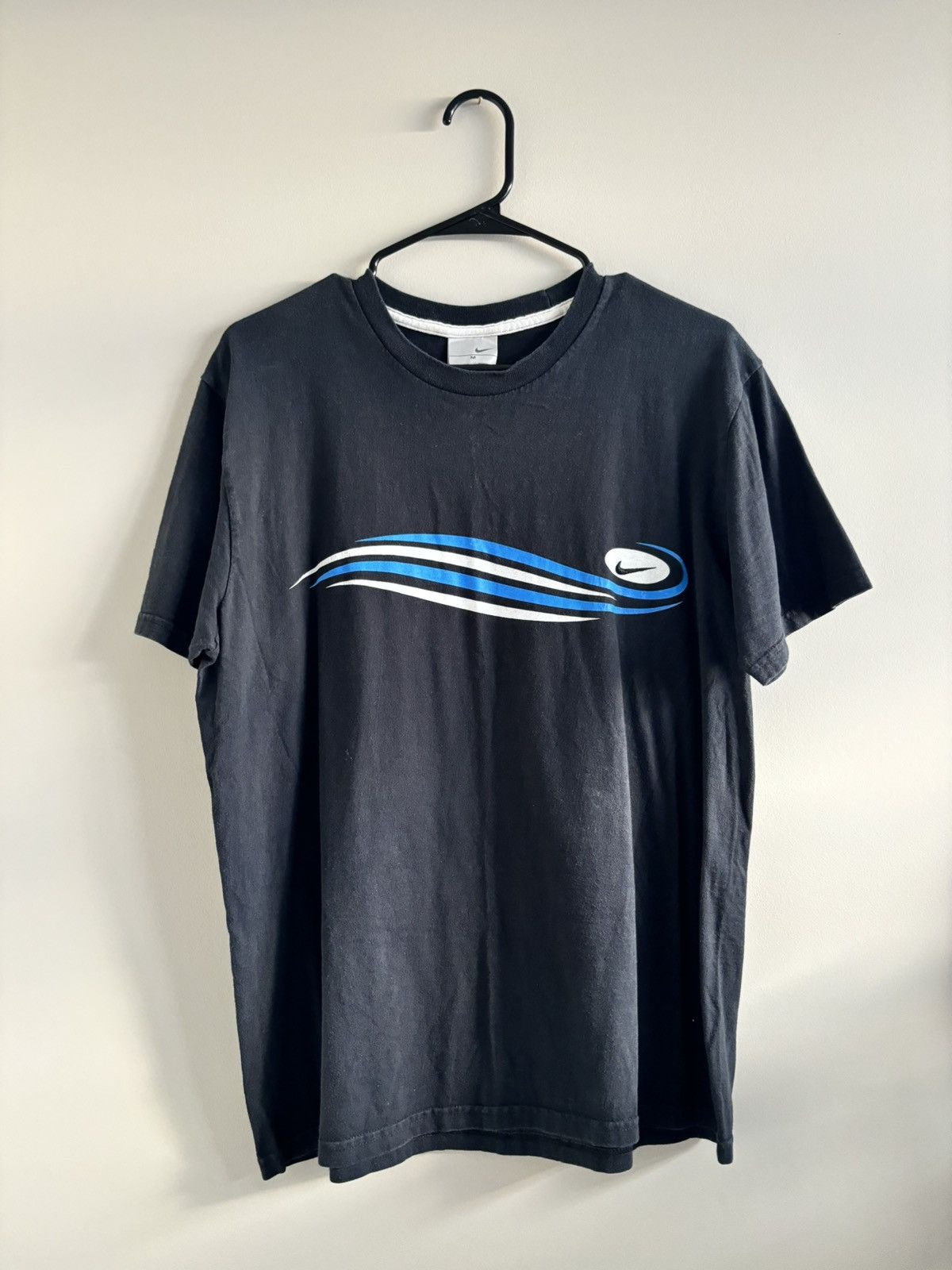 Vintage Nike swoosh wave tee vintage Size US M / EU 48-50 / 2 - 1 Thumbnail