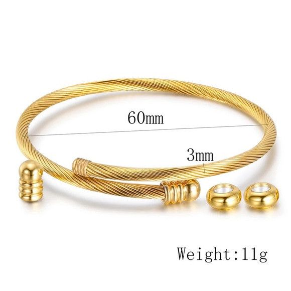 Other Unisex Stainless Steel Elastic Bracelet Size ONE SIZE - 5 Thumbnail