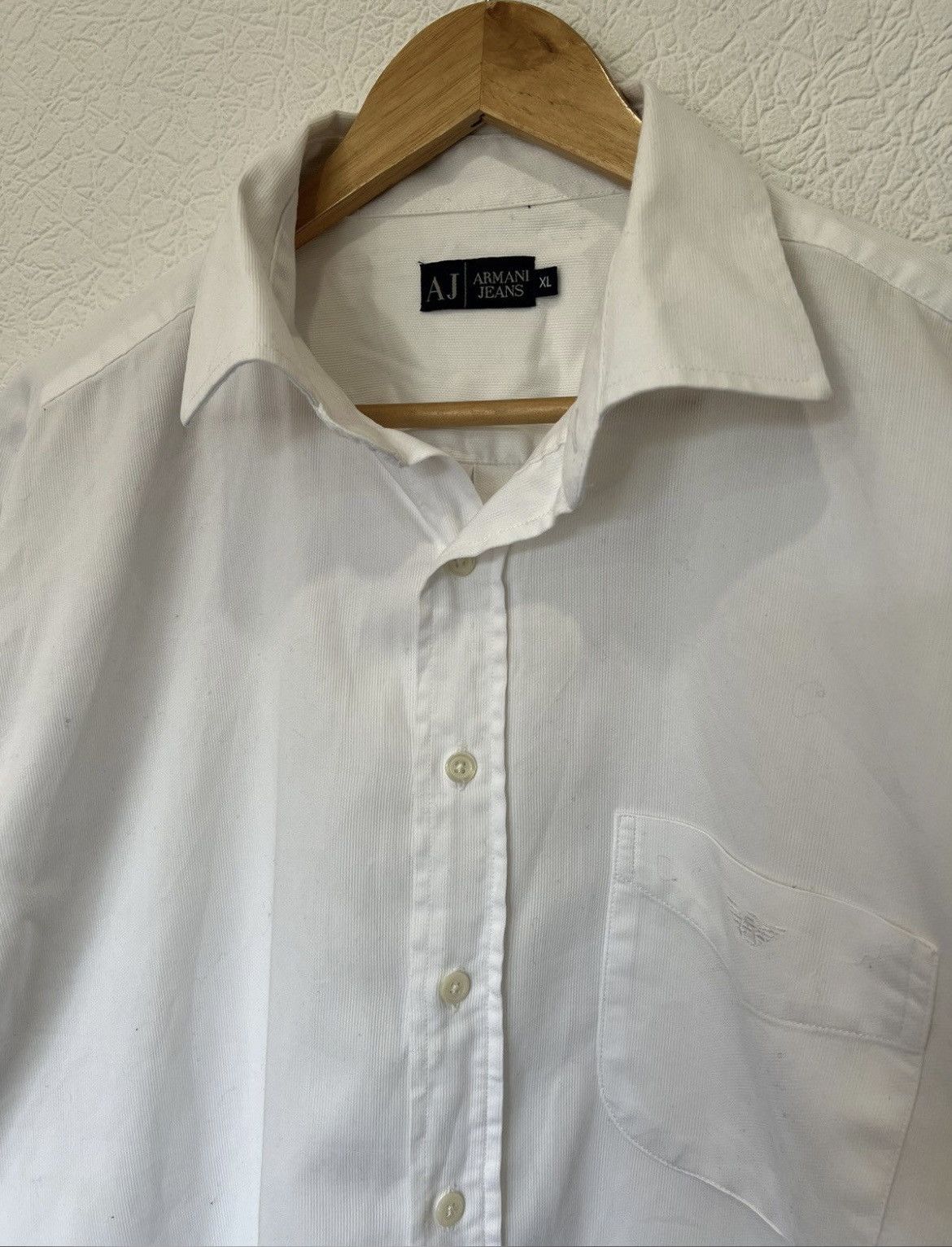 Armani Vintage Armani Jeans White Shirt Size US XL / EU 56 / 4 - 2 Thumbnail