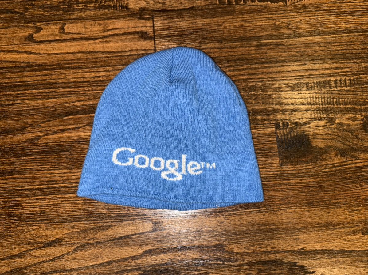 Microsoft Vintage Blue Lightweight Knit Google Logo Beanie Size ONE SIZE - 1 Thumbnail