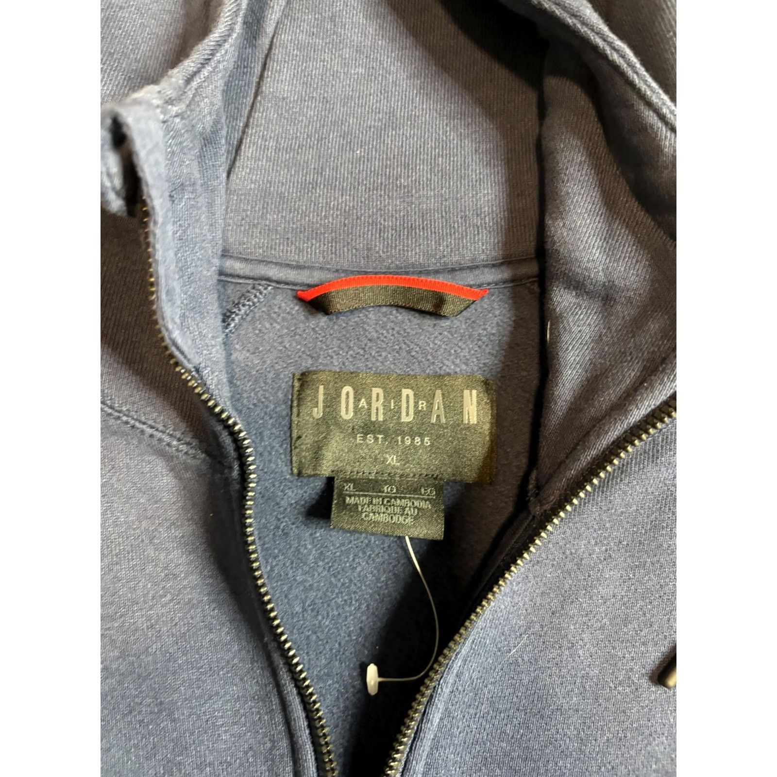 Jordan Brand Jordan Hoodie Mens XL Blue Full Zip Fleece Jumpman Logo Sweatshirt Athletic Size US XL / EU 56 / 4 - 3 Thumbnail