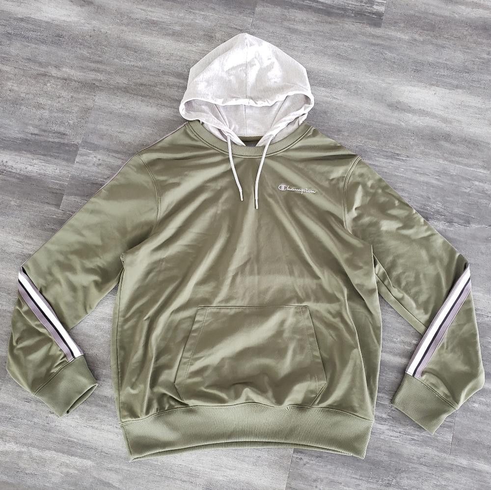 Champion Olive Grey Champion Hoodie Long Sleeve Size US L / EU 52-54 / 3 - 1 Thumbnail