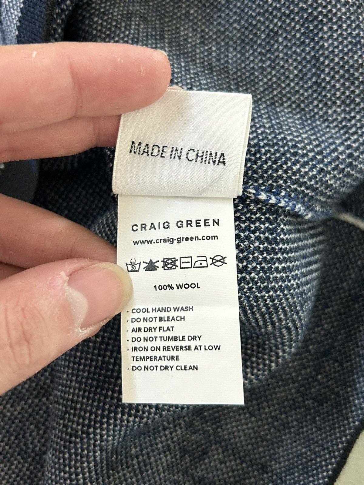 Craig Green Plaid Cross Stitch Sweater Size US XS / EU 42 / 0 - 6 Thumbnail