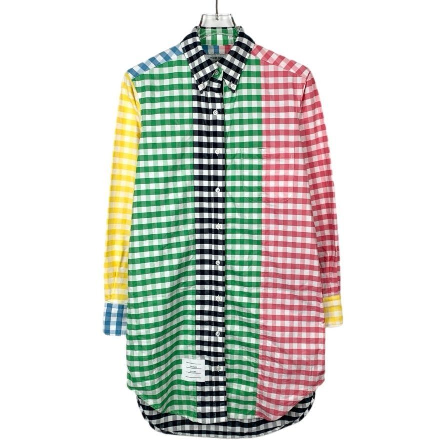 Thom Browne Thom Browne Colorblock Checkered Collar Cotton Long Sleeve S Size S / US 4 / IT 40 - 1 Thumbnail