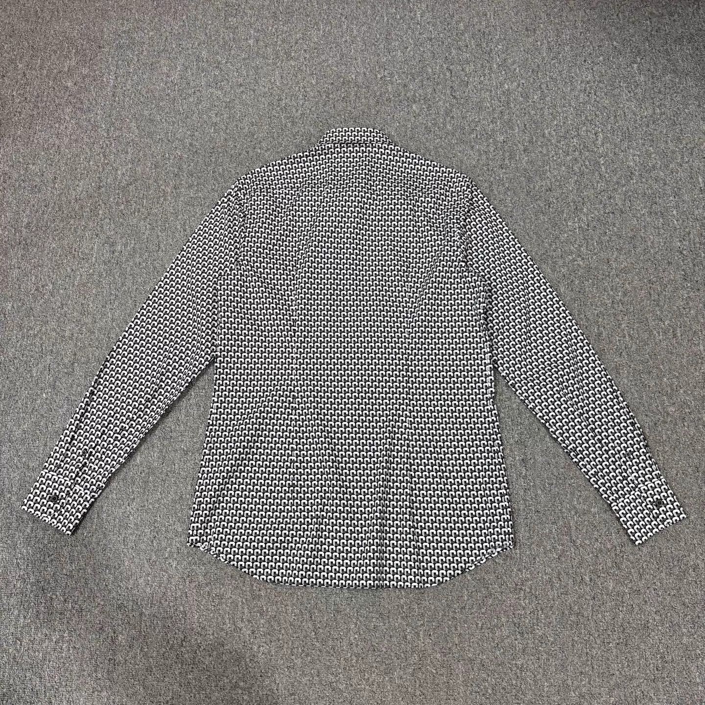 Prada Prada Black AOP LS Shirt 45 xxs Size US XXS / EU 40 - 2 Thumbnail