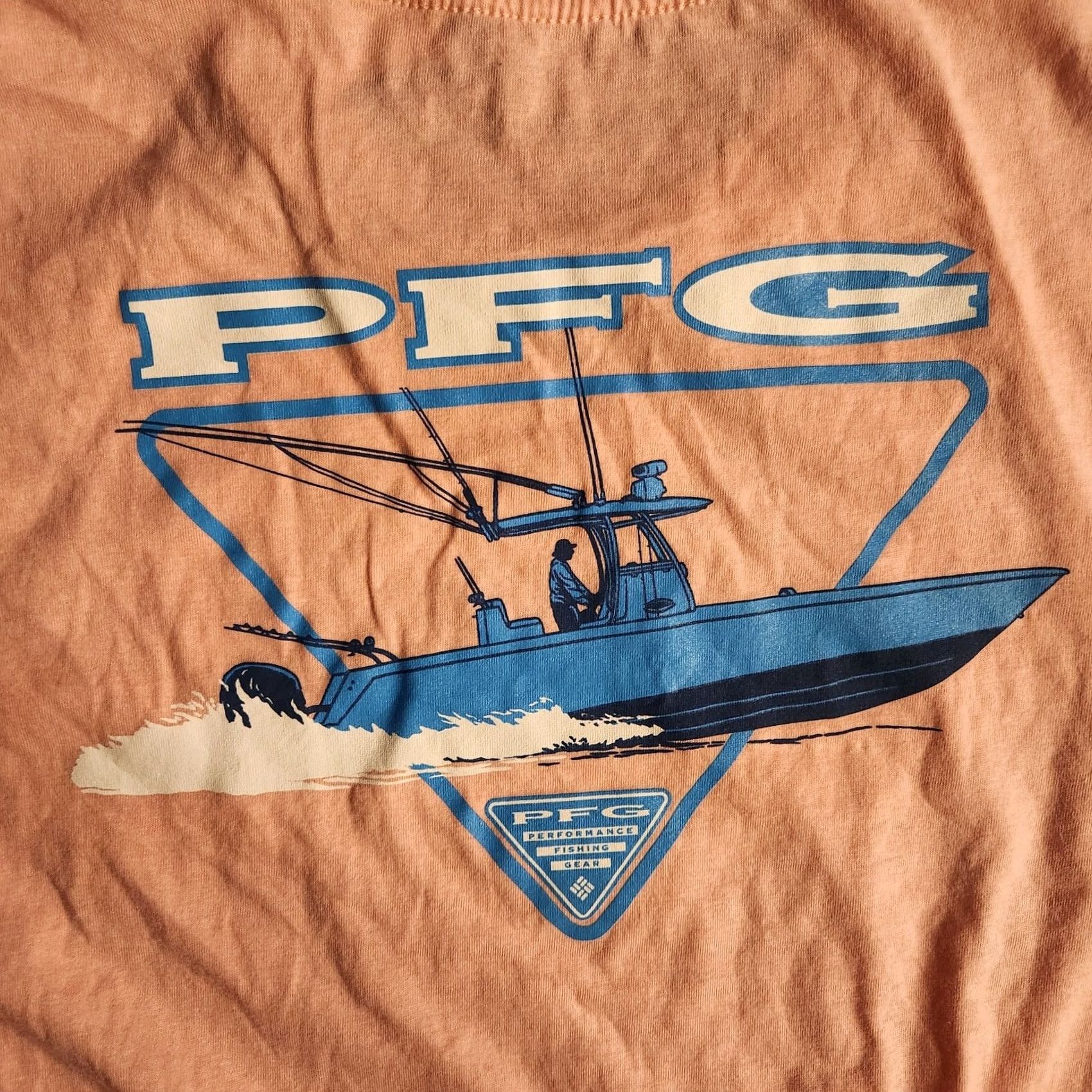Vintage Columbia PFG Shirt Medium Pink Salmon Fishing Boat Salt Water Tee T Shirt Men's Size US M / EU 48-50 / 2 - 2 Thumbnail