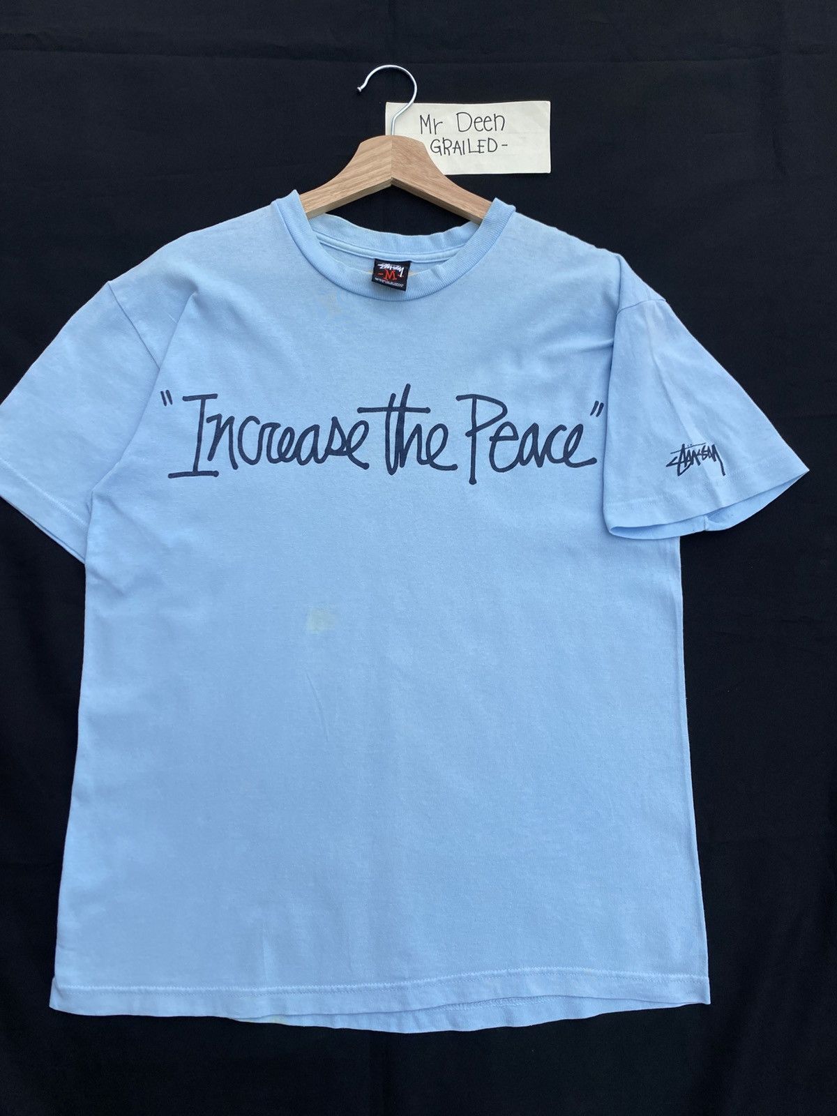 Stussy Rare Vintage Stussy "Increase the Peace " Tshirt Size US M / EU 48-50 / 2 - 5 Thumbnail