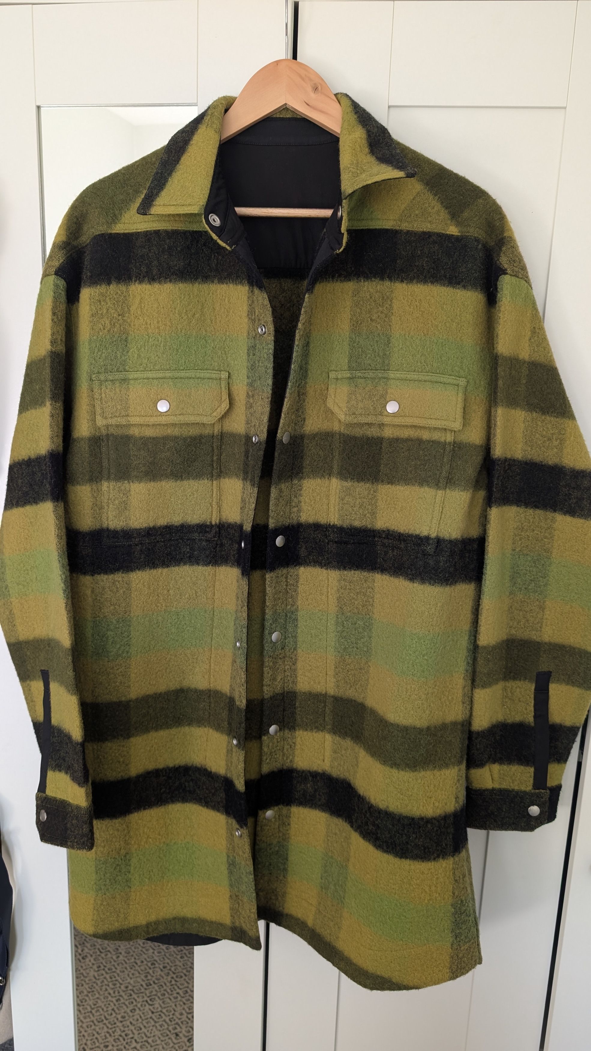 Rick Owens Rick Owens Luxor FW23 oversized coat/overshirt in Acid Plaid Size US S / EU 44-46 / 1 - 1 Thumbnail
