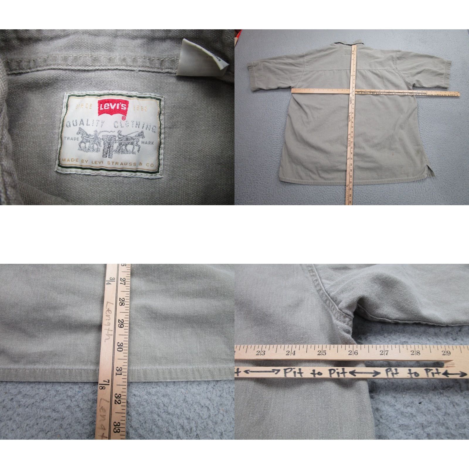 Levi's VINTAGE Levi's Canvas Shirt Men XL Beige Casual Workwear 90s Grunge Cowboy Size US XL / EU 56 / 4 - 8 Thumbnail