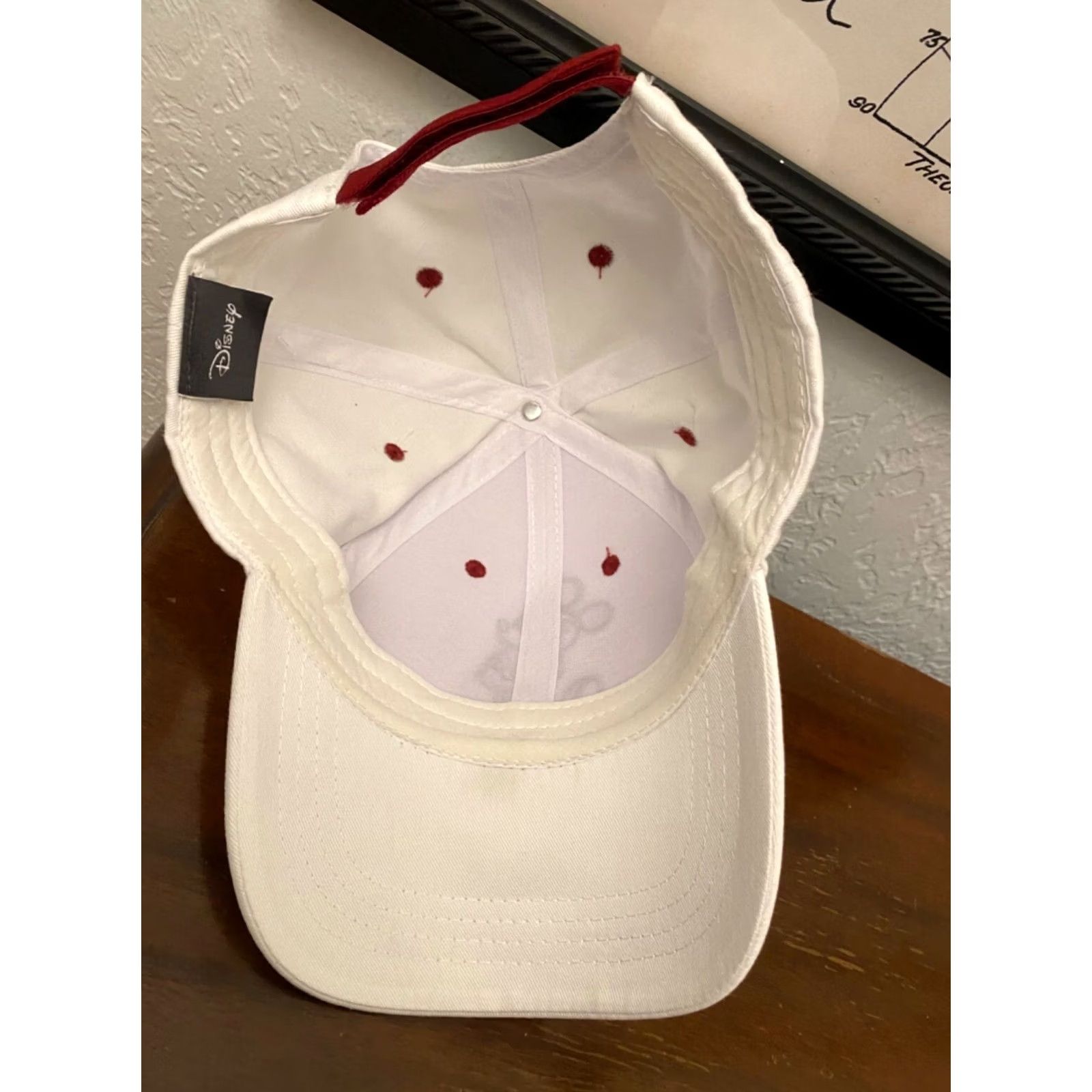 Vintage Jerry Leigh Disney Mickey Mouse Baseball Cap Hat Adult One Size White Cotton Solid Cartoon Men Size ONE SIZE - 4 Thumbnail