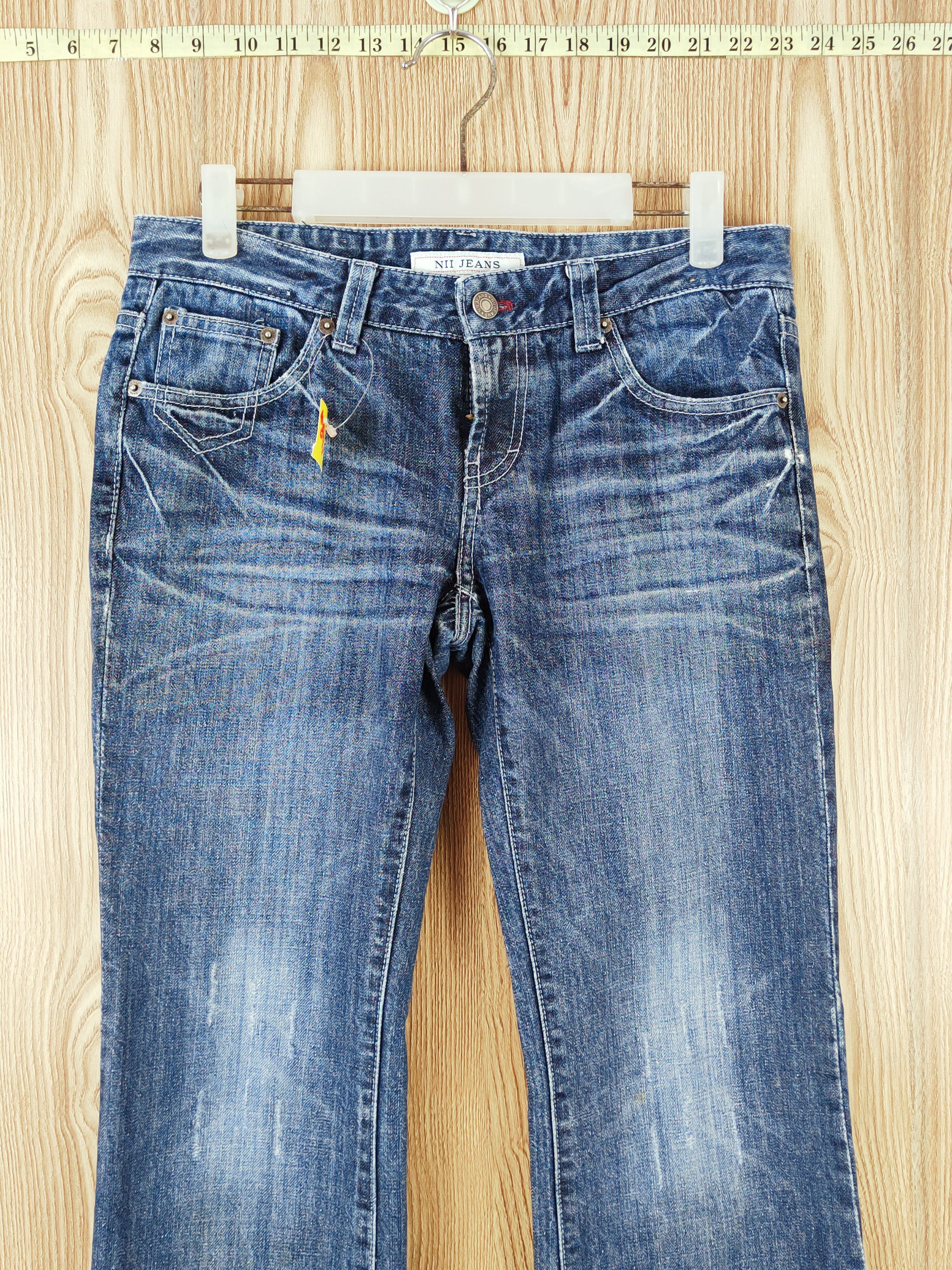 Japanese Brand × Vintage Nii Blue Distressed Ripped Jeans #W891 Size 29" - 2 Thumbnail