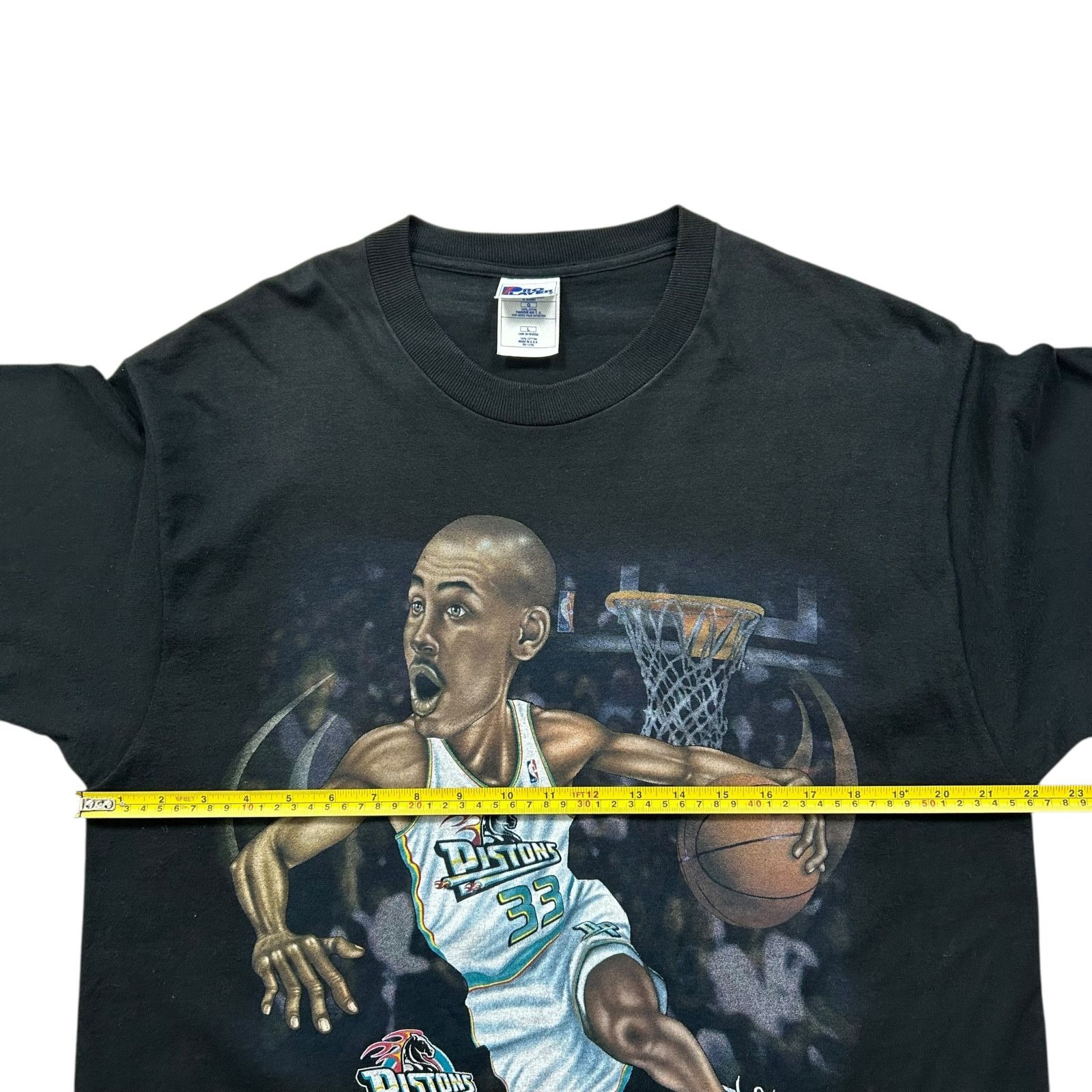NBA VTG 90s HILL DETROIT PISTONS PRO PLAYER CARICATURE T-SHIRT Size US L / EU 52-54 / 3 - 6 Thumbnail