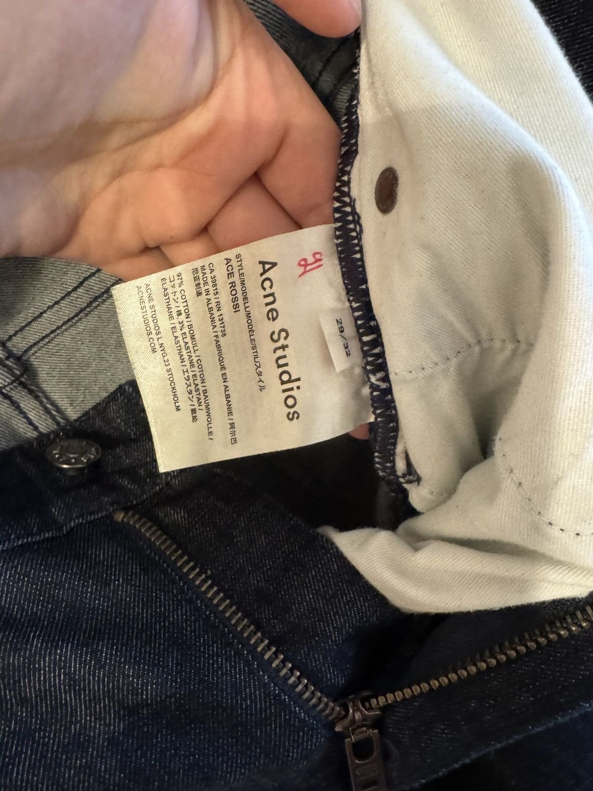 Acne Studios × Vintage Acne Studios Ace Rossi Jeans vintage Size US 29 - 18 Thumbnail