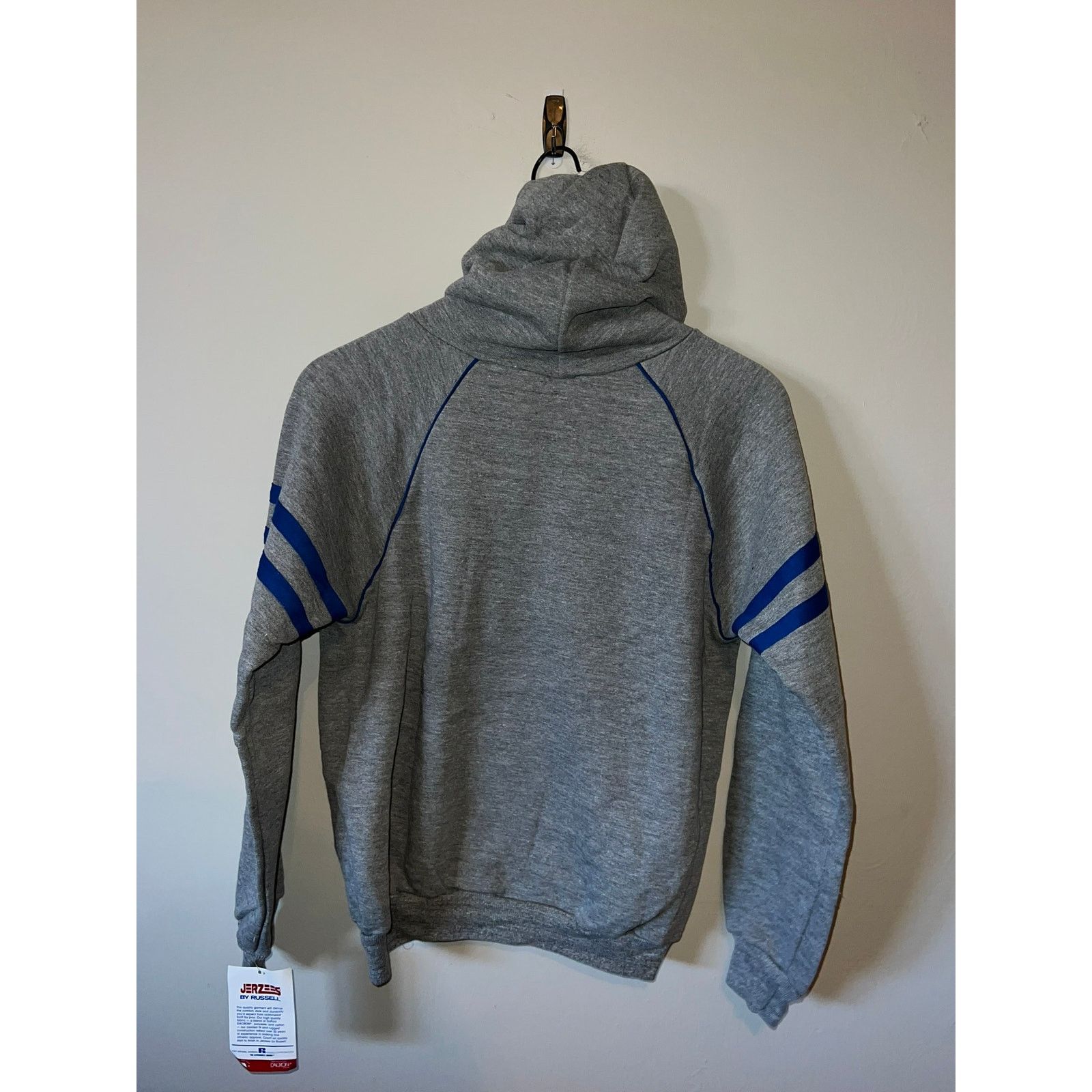 Russell Athletic Vintage Montana Hoodie Striped Gray Jerzees Russell VTG 90s Size US M / EU 48-50 / 2 - 8 Thumbnail