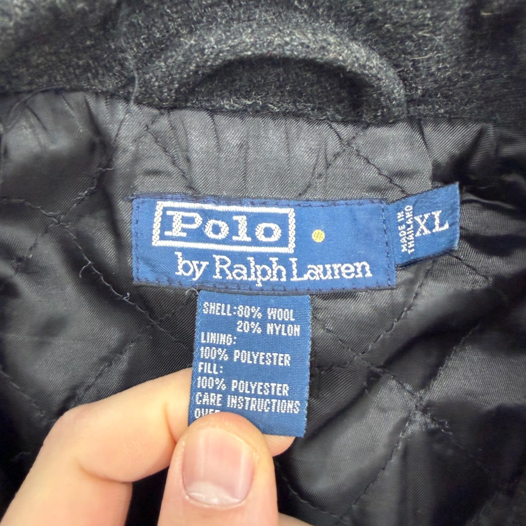 Polo Ralph Lauren Polo Ralph Lauren Mens XL Wool Blend Quilted Field Coat Jacket Charcoal Gray Size US XL / EU 56 / 4 - 3 Thumbnail