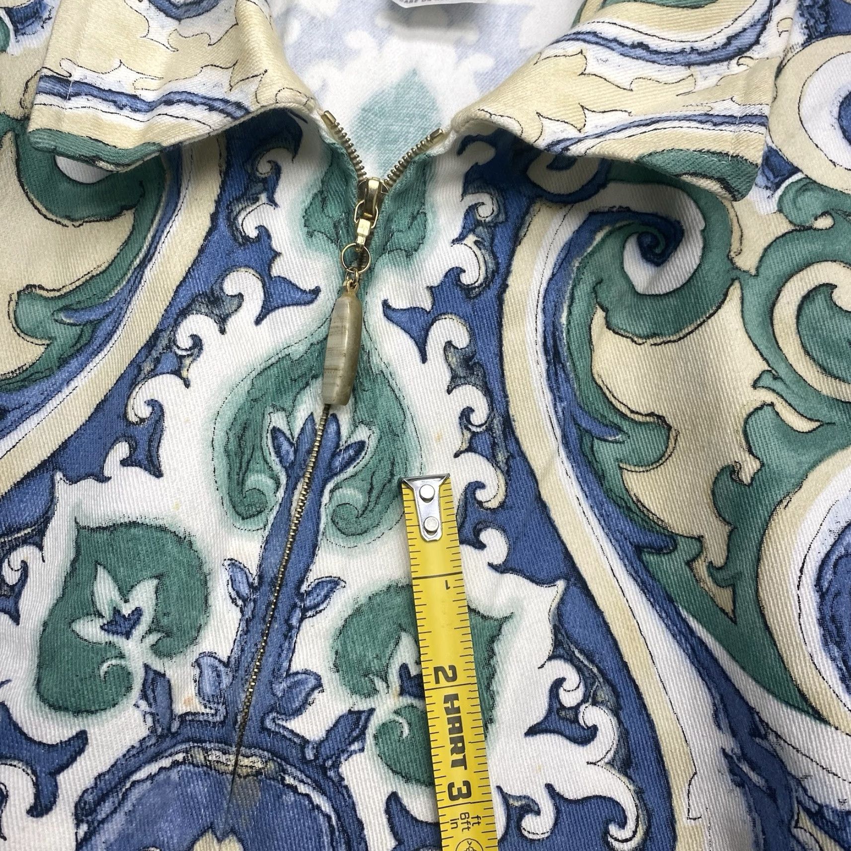 St. John St John Sport Jacket Womens S Blazer Paisley Italy AOP Pastel Color Multicolor Knit Long Sleeve Regular Size S / US 4 / IT 40 - 6 Thumbnail