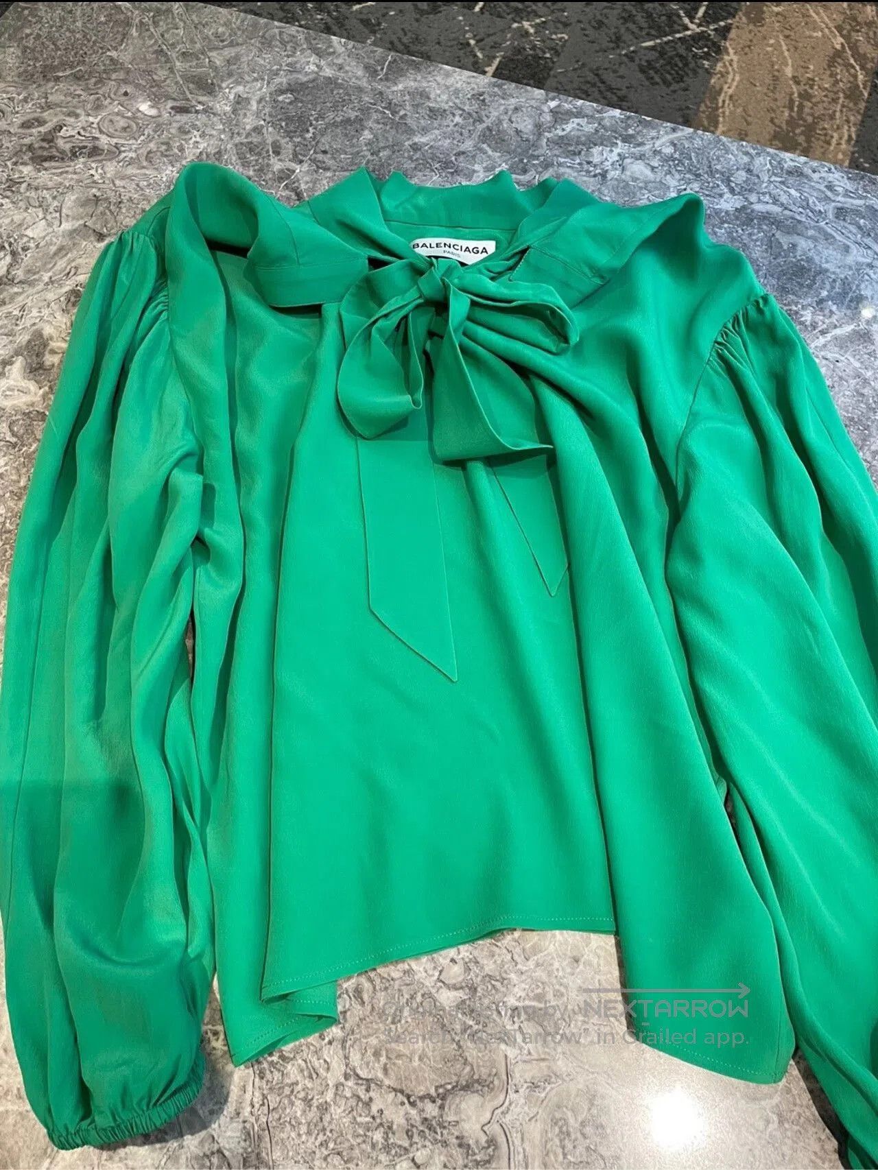 Balenciaga balenciaga green silk blouse size 36. Size S / US 4 / IT 40 - 6 Thumbnail