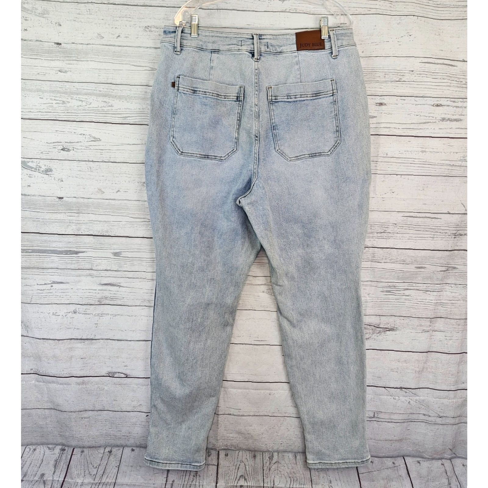 Vintage Judy Blue Womens Jogger Jeans Sz 16W Blue Light Wash High Rise Size 38" / US 16 / IT 52 - 3 Thumbnail