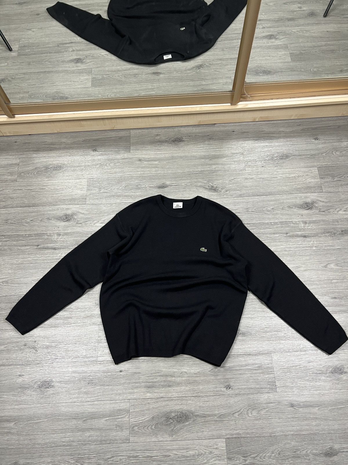 Lacoste Lacoste Vintage Black Wool Knit Sweater Size L Size US L / EU 52-54 / 3 - 4 Thumbnail