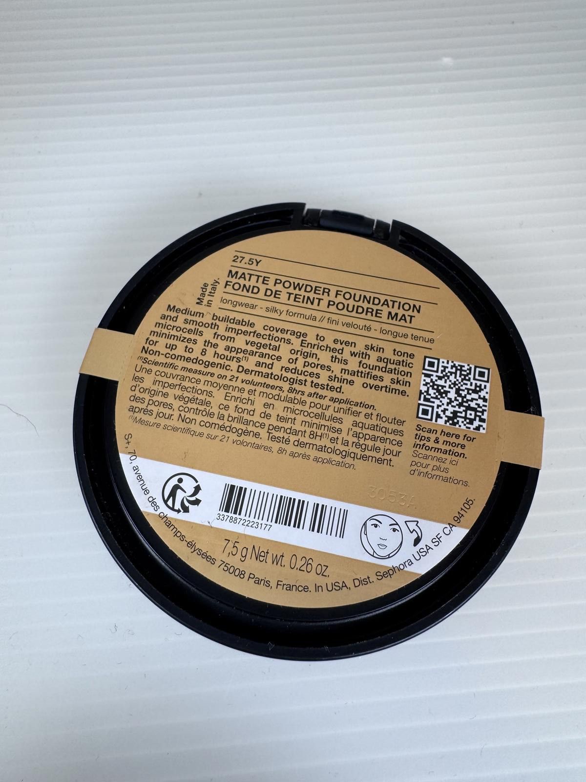 Designer Sephora Matte Powder Foundation - Shade 27.5Y Size ONE SIZE - 2 Thumbnail