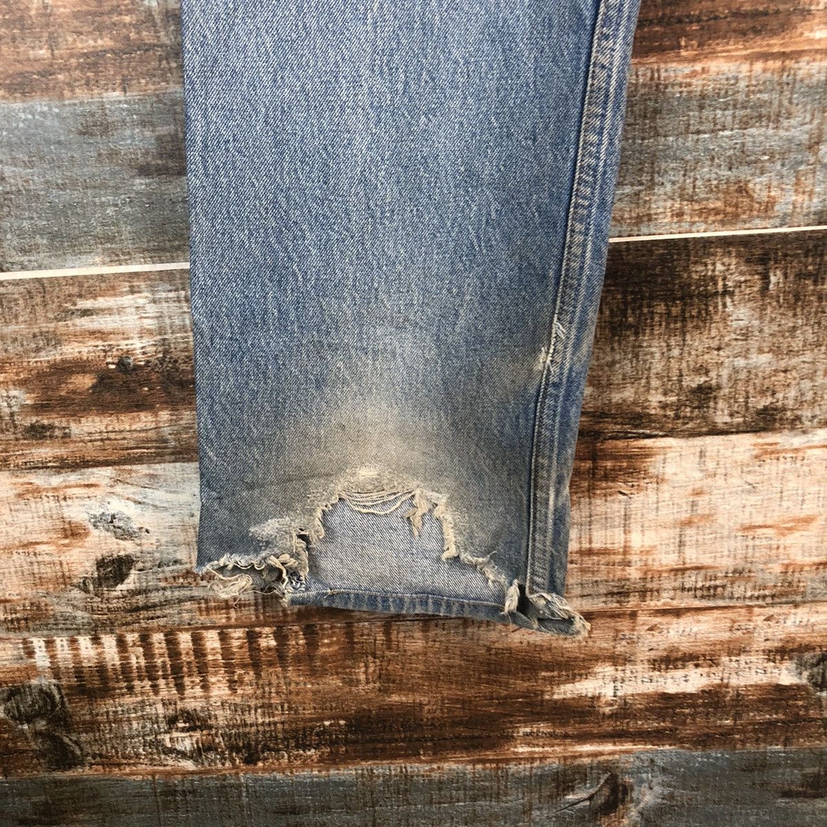 Levi's Levis 501xx vintage Blue ripped Denim Pants #A2571 Size US 35 - 20 Thumbnail