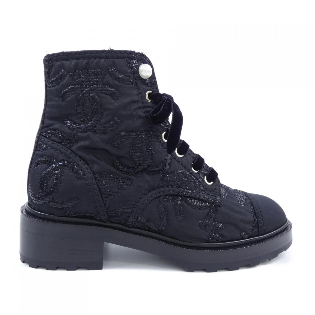 Chanel Chanel Chanel G35154Y55332 Tweed Grogram Boots Textile Shoes G35154Y55332 DUTY FREE for USA Size ONE SIZE - 1 Thumbnail