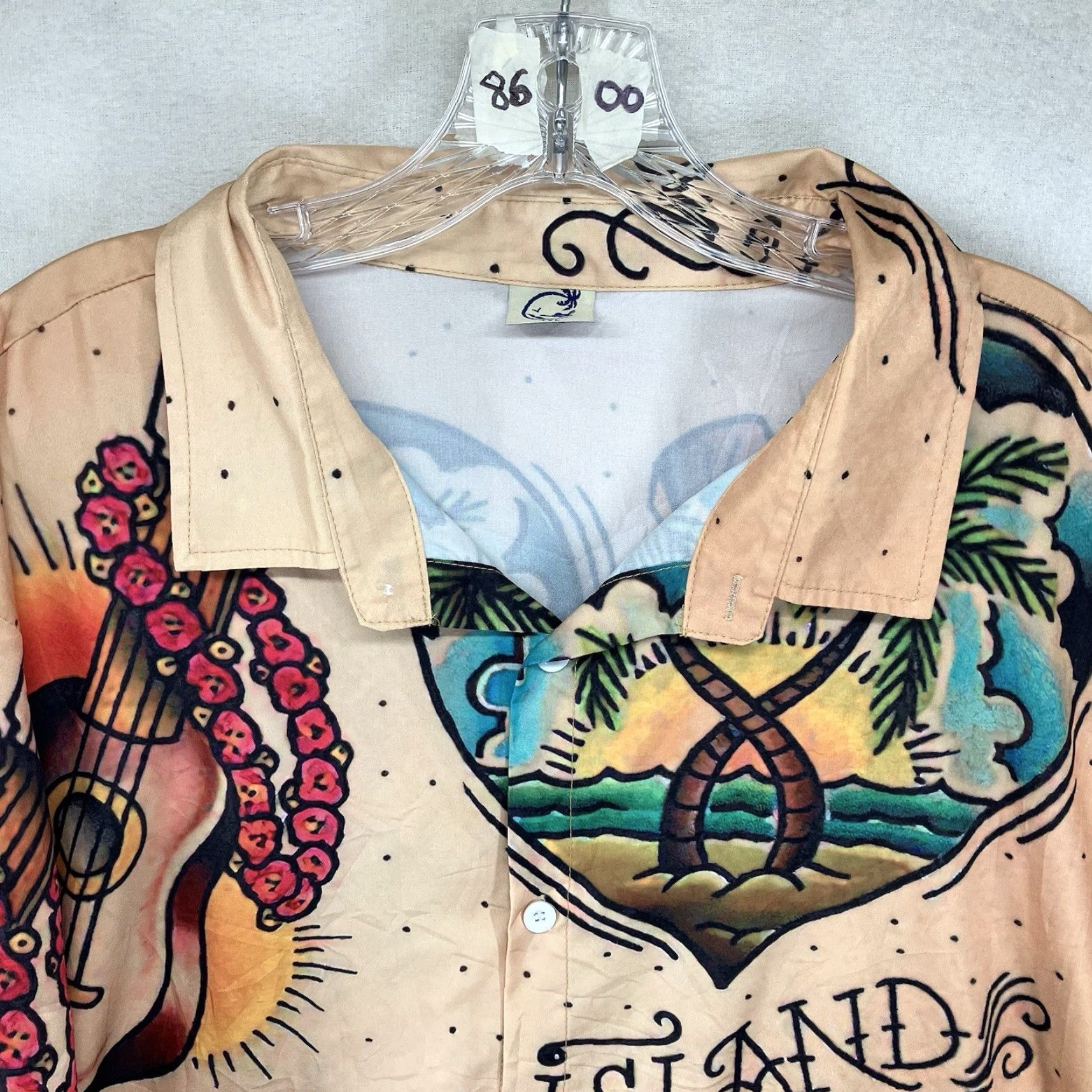 Vintage Hawalili Mens Hawaiian Shirt 4XL Hula Girl Hawaii Tattoo Retro Sailor Art Size US XXL / EU 58 / 5 - 4 Thumbnail