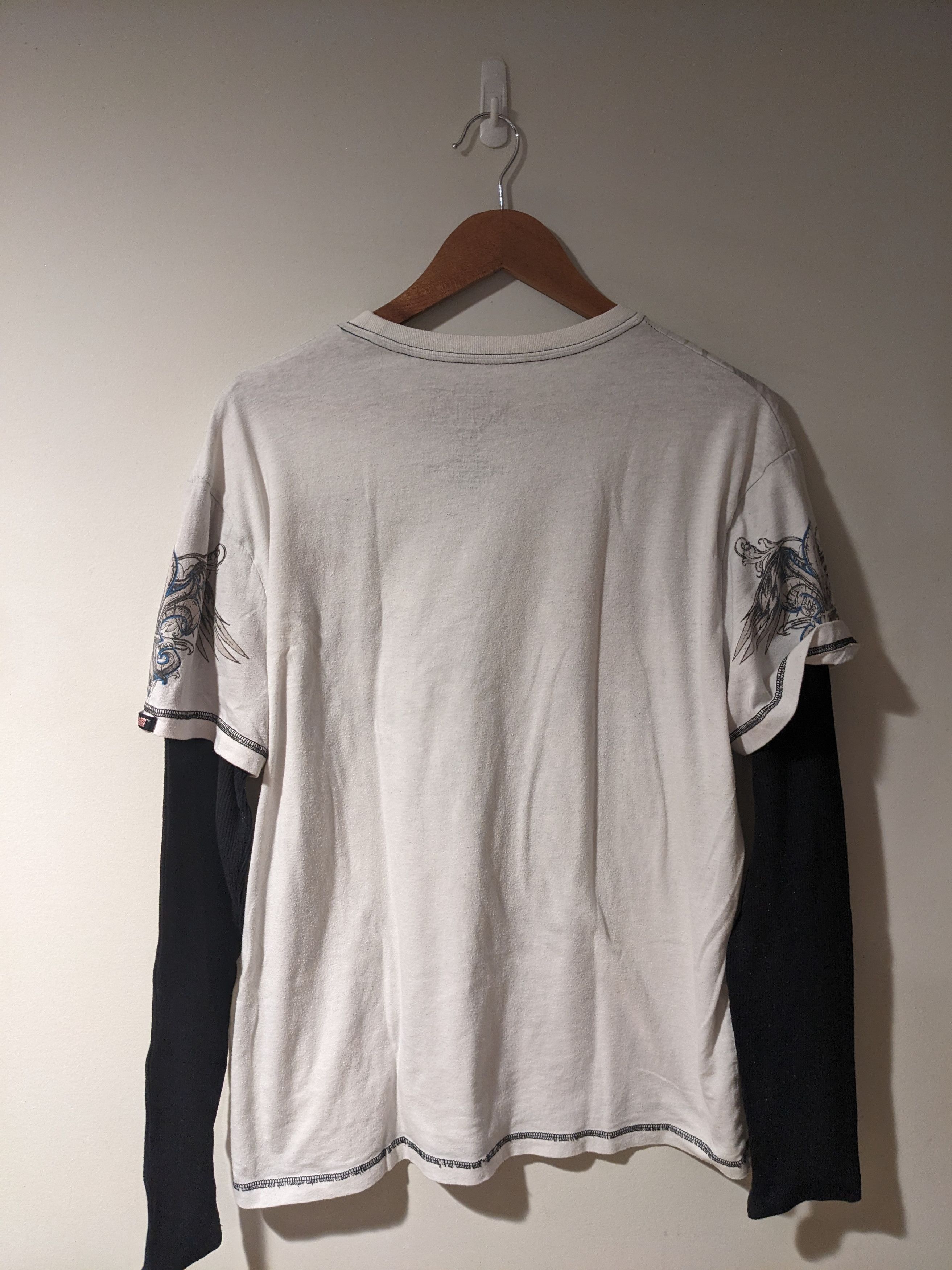 Affliction × Vintage Vintage Y2K Mma Elite Skull Thermal Long-Sleeve T-shirt Size US XL / EU 56 / 4 - 6 Thumbnail