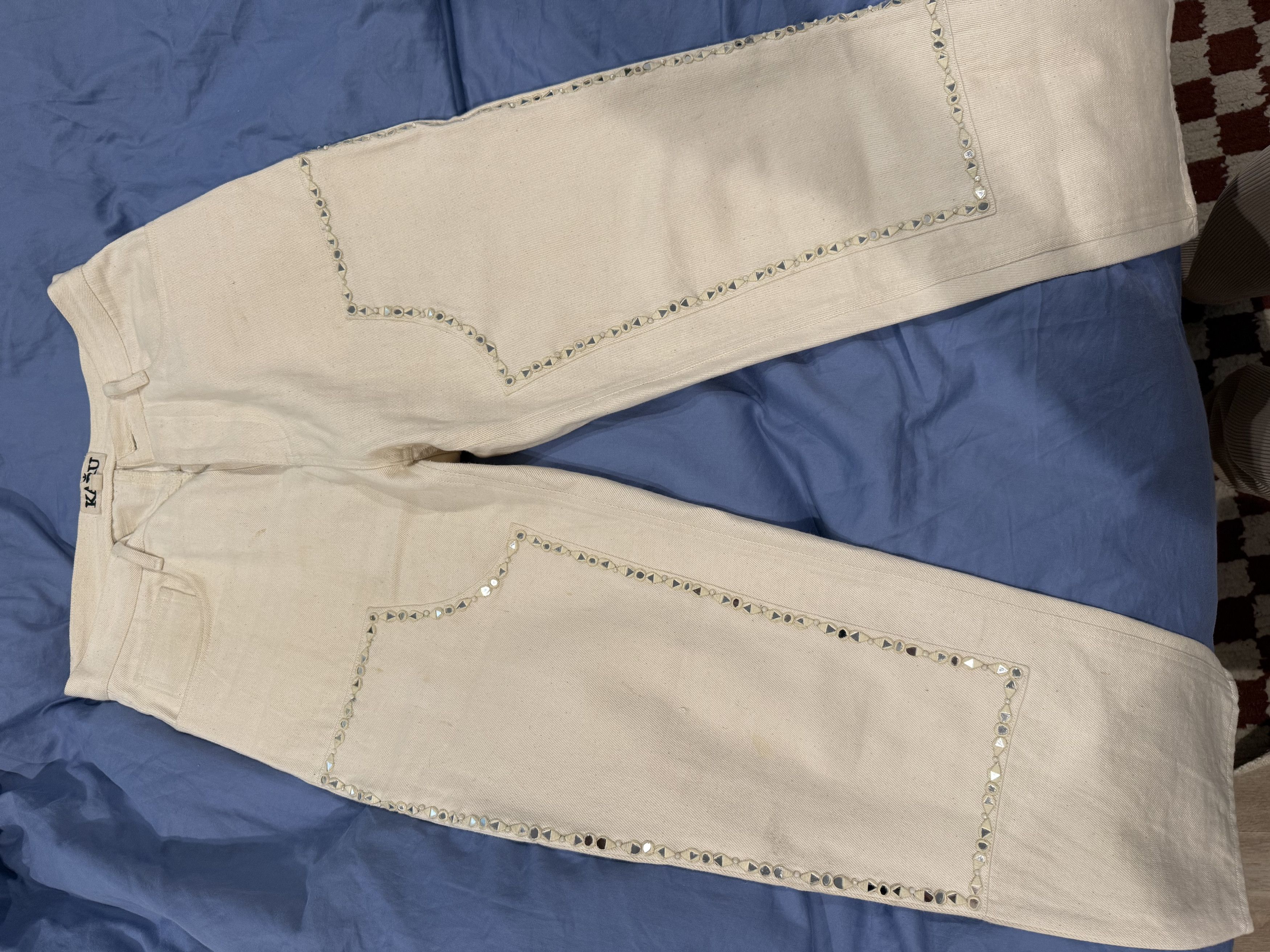 Kartik Research Kartik Research Double Knee Mirror Embroidered Trouser Size US 30 / EU 46 - 3 Thumbnail