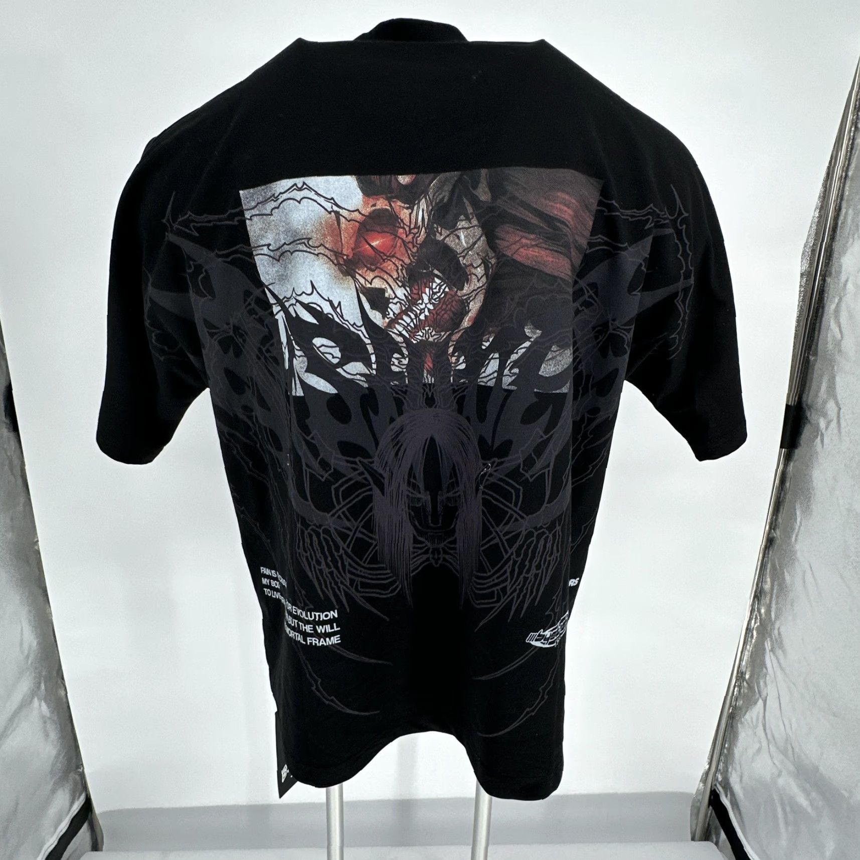 Vintage BYSTNDRS Shirt Mens Small Black Anime Skull Graphic Oversized Streetwear Tee Shirt Size US S / EU 44-46 / 1 - 2 Thumbnail